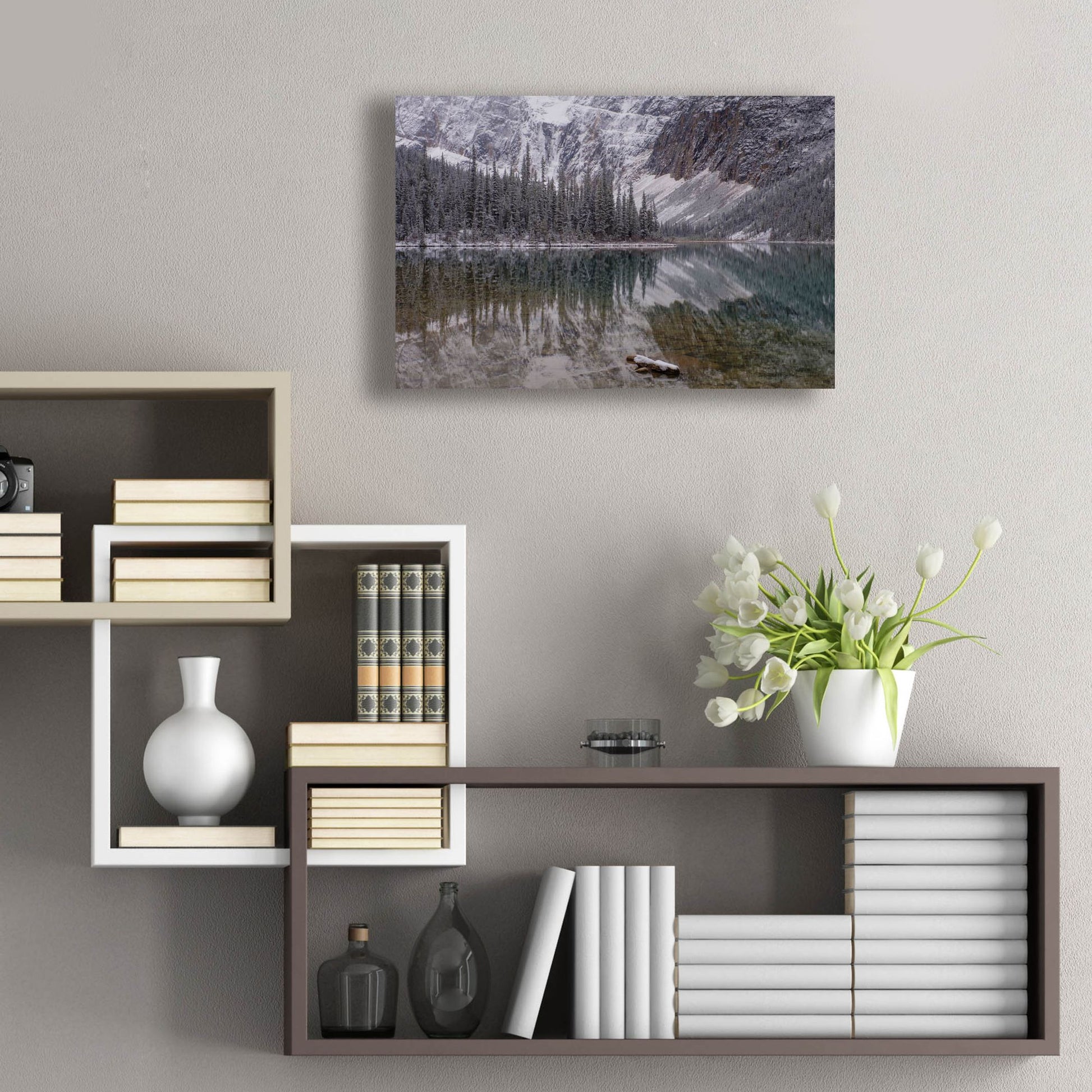 Epic Art 'Cavell Lake 1' by Joe Reimer Photography, Acrylic Glass Wall Art,24x16