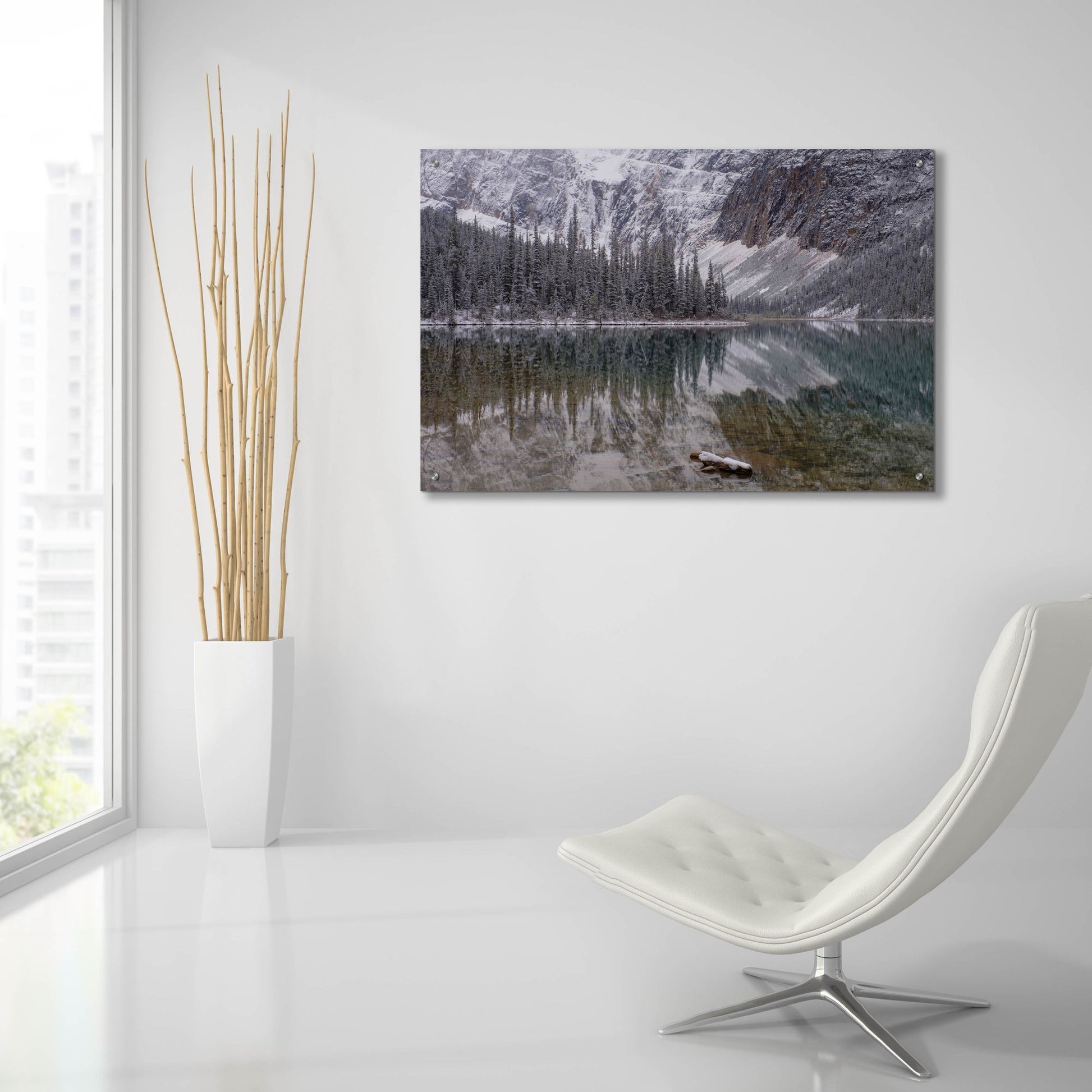 Epic Art 'Cavell Lake 1' by Joe Reimer Photography, Acrylic Glass Wall Art,36x24