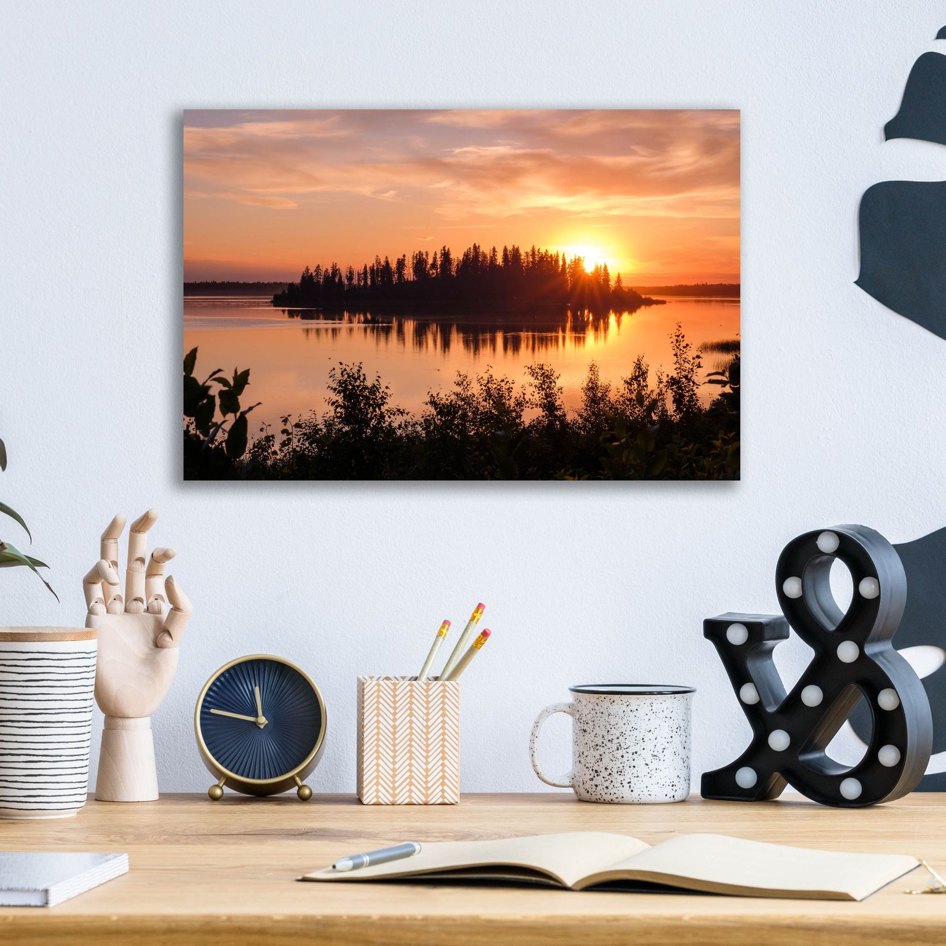 Epic Art 'Elk Island 4' by Joe Reimer Photography, Acrylic Glass Wall Art,16x12