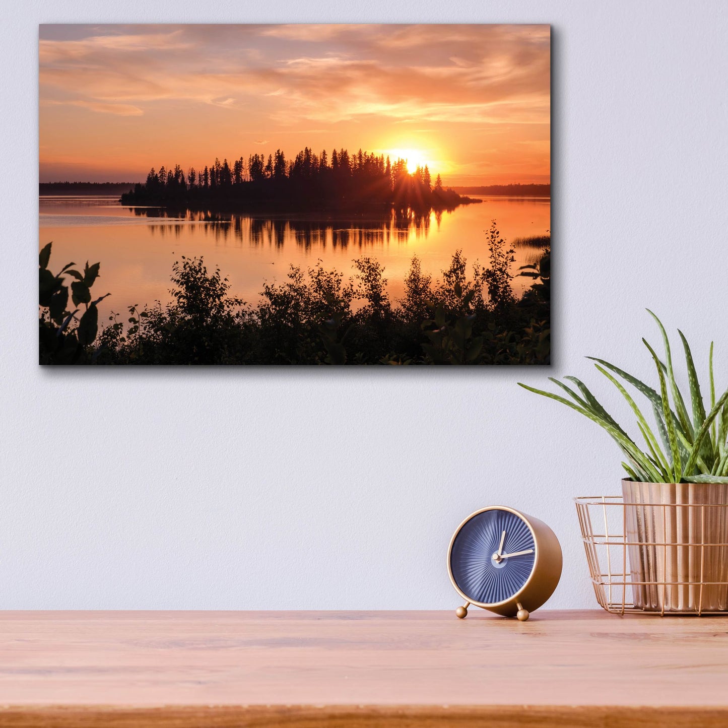 Epic Art 'Elk Island 4' by Joe Reimer Photography, Acrylic Glass Wall Art,16x12