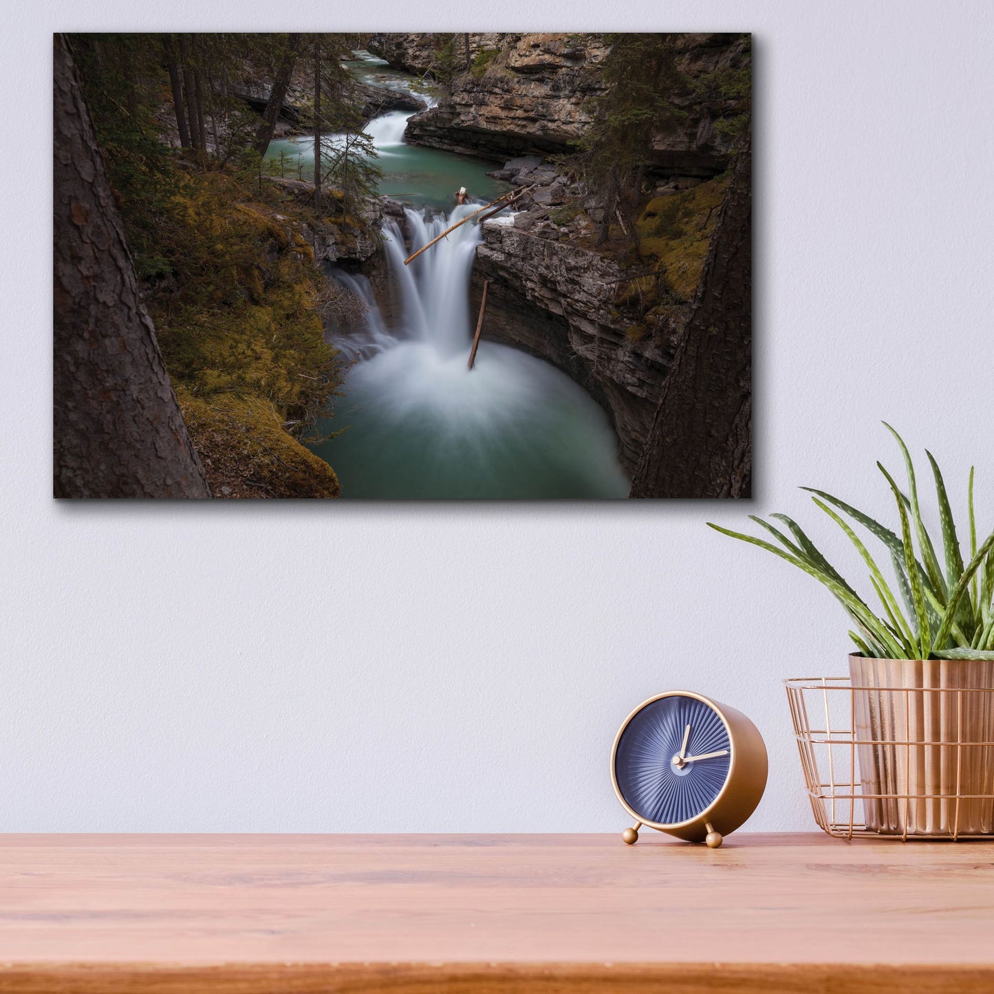 Epic Art 'Johnston Canyon 1' by Joe Reimer Photography, Acrylic Glass Wall Art,16x12