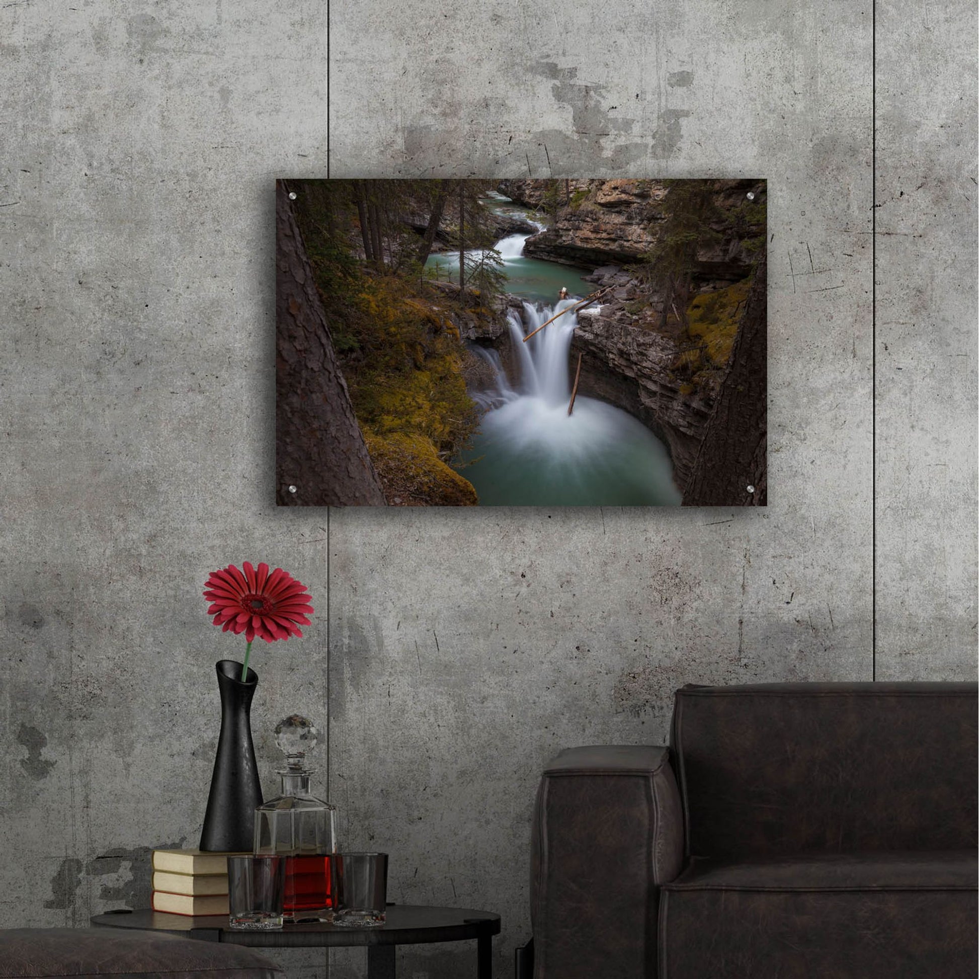 Epic Art 'Johnston Canyon 1' by Joe Reimer Photography, Acrylic Glass Wall Art,36x24