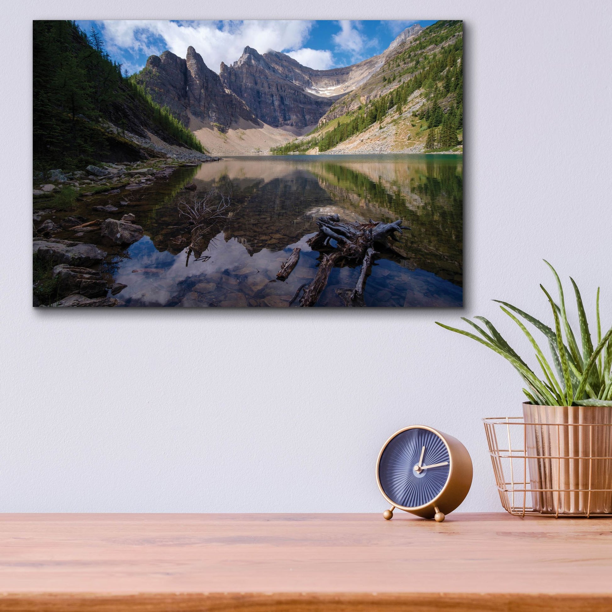 Epic Art 'Lake Agnes 1' by Joe Reimer Photography, Acrylic Glass Wall Art,16x12