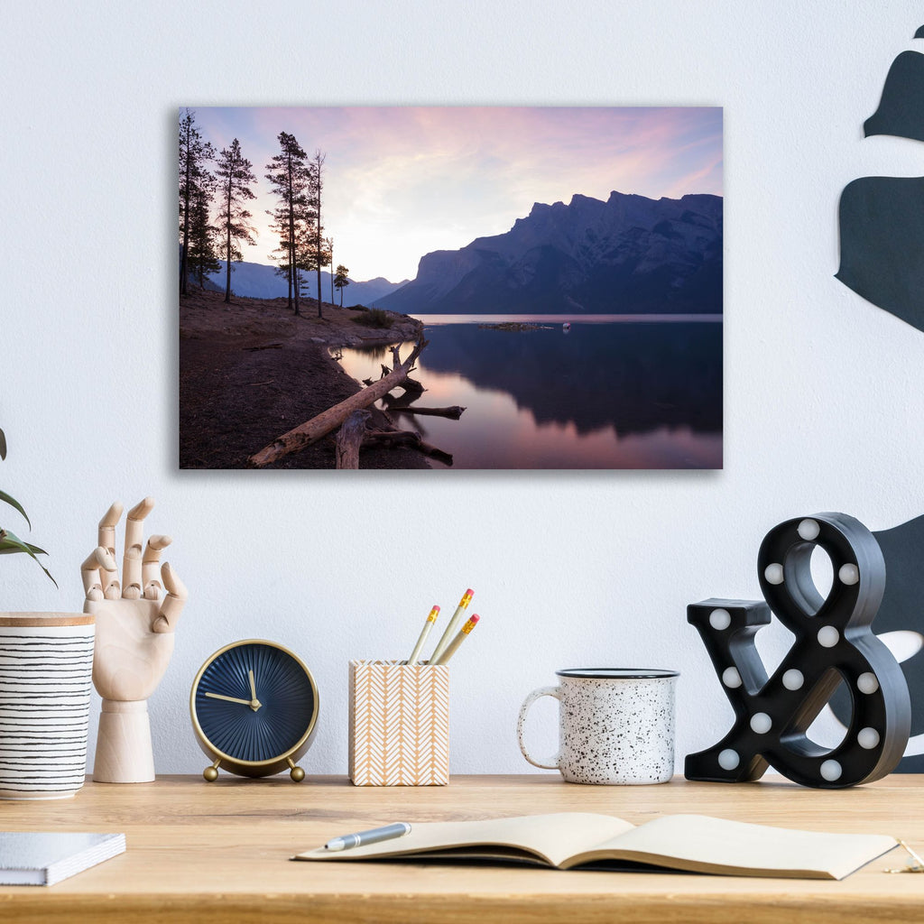 Epic Art 'Lake Minnewanka 1' by Joe Reimer Photography, Acrylic Glass Wall Art,16x12