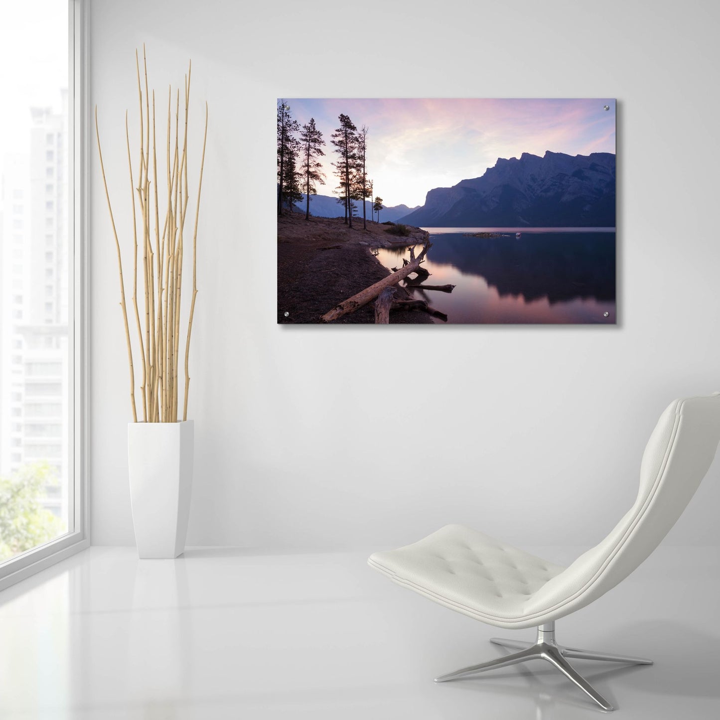 Epic Art 'Lake Minnewanka 1' by Joe Reimer Photography, Acrylic Glass Wall Art,36x24