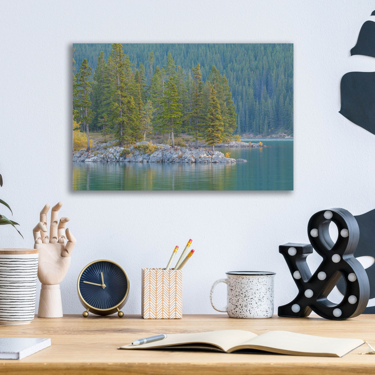 Epic Art 'Lake Minnewanka 2' by Joe Reimer Photography, Acrylic Glass Wall Art,16x12