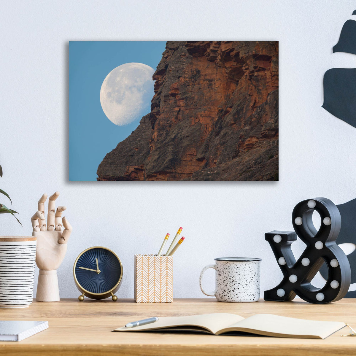 Epic Art 'Moon Mountain 1' by Joe Reimer Photography, Acrylic Glass Wall Art,16x12