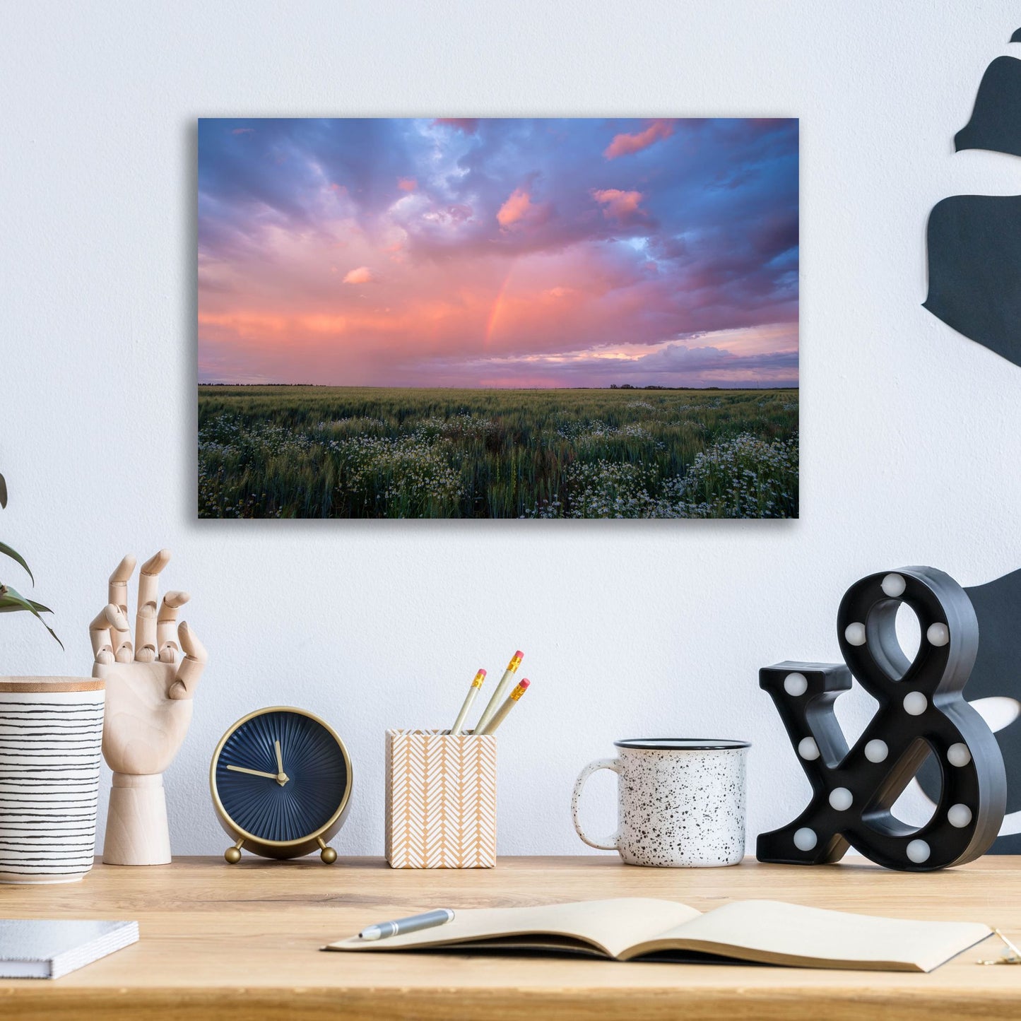 Epic Art 'Prairie Sunset 1' by Joe Reimer Photography, Acrylic Glass Wall Art,16x12