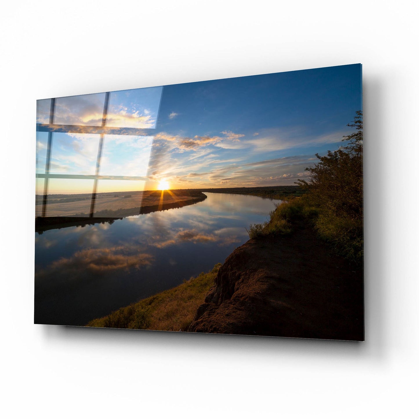 Epic Art 'River Sunset 1' by Joe Reimer Photography, Acrylic Glass Wall Art,16x12