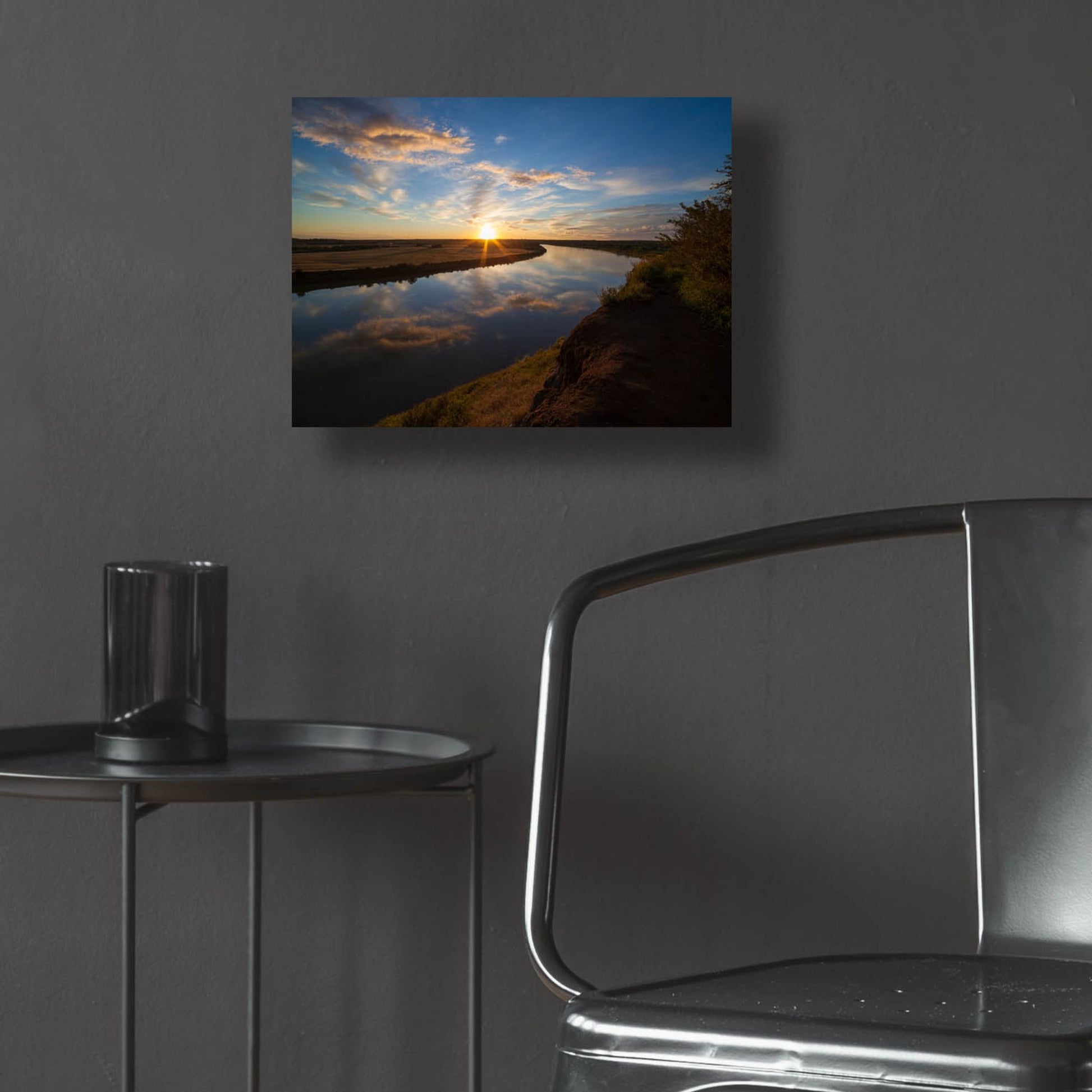 Epic Art 'River Sunset 1' by Joe Reimer Photography, Acrylic Glass Wall Art,16x12