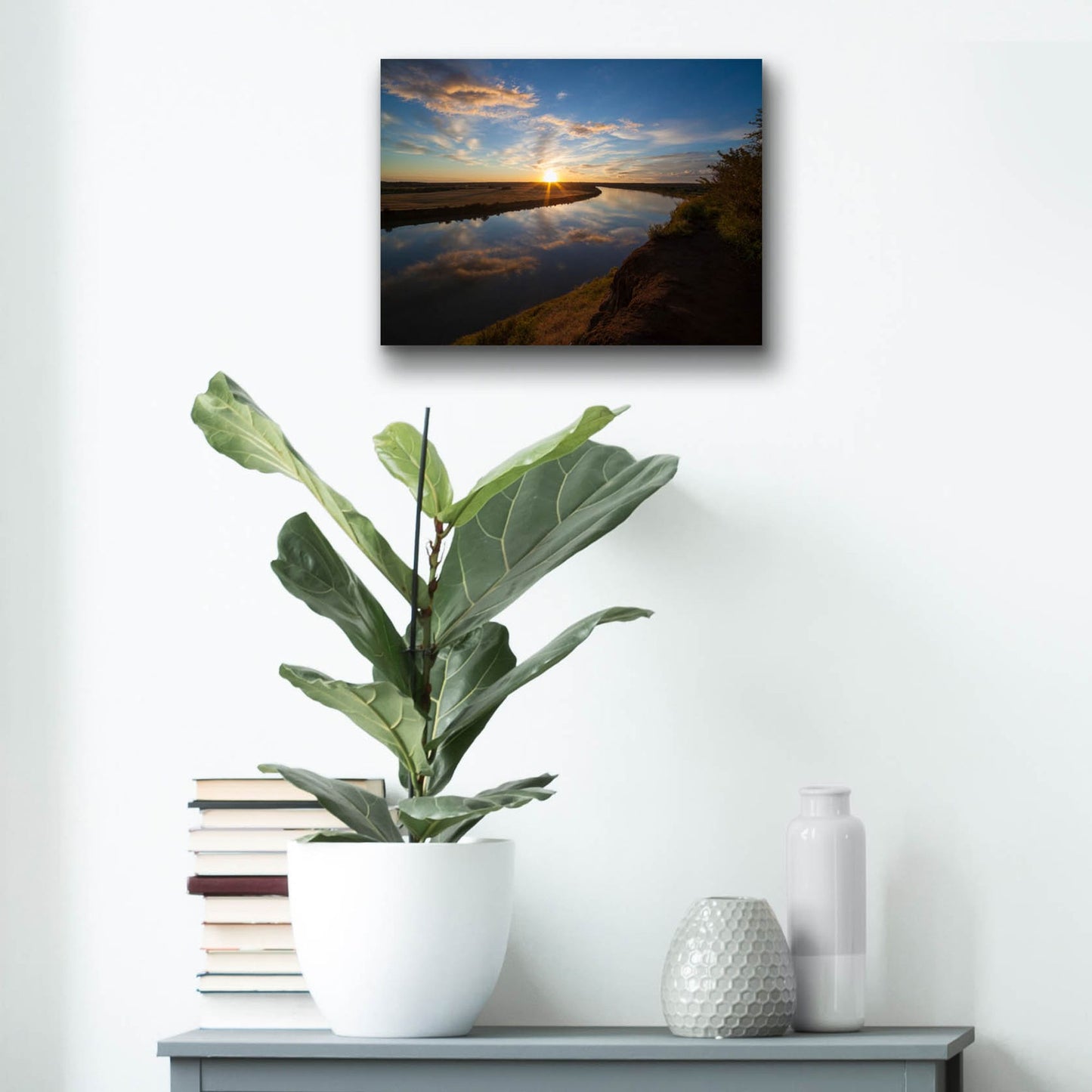 Epic Art 'River Sunset 1' by Joe Reimer Photography, Acrylic Glass Wall Art,16x12