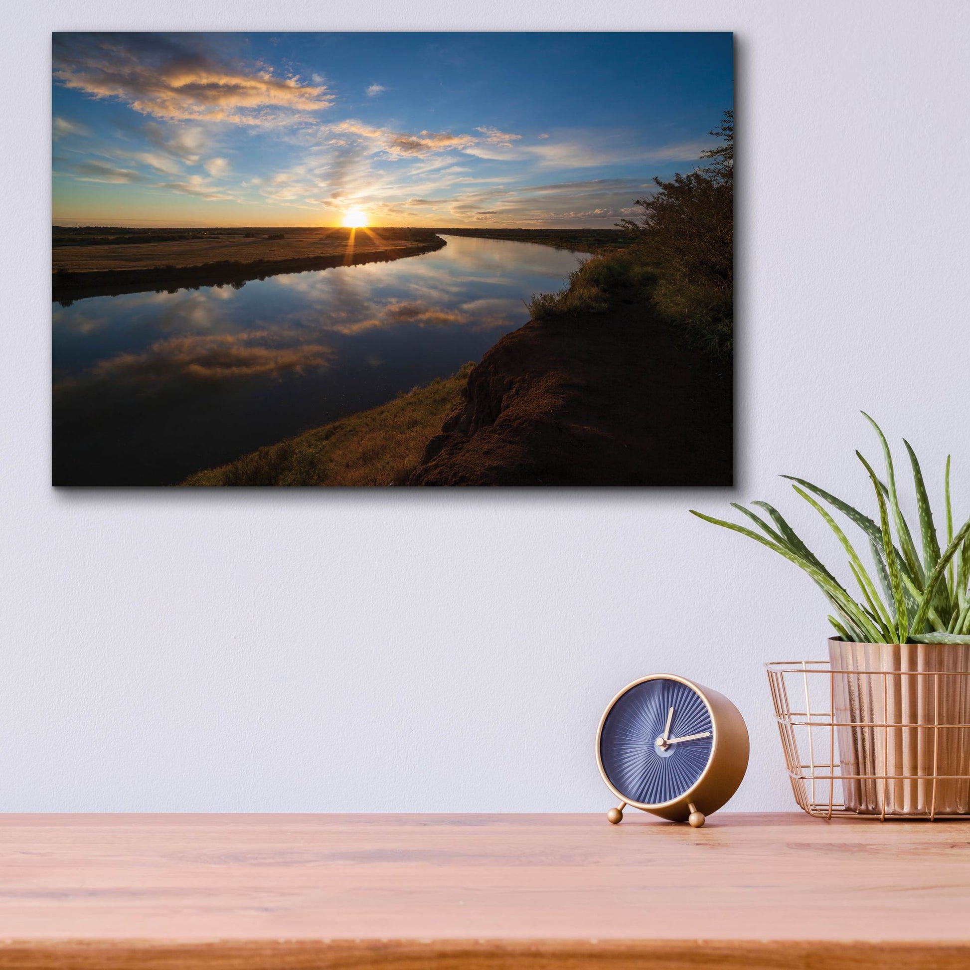 Epic Art 'River Sunset 1' by Joe Reimer Photography, Acrylic Glass Wall Art,16x12