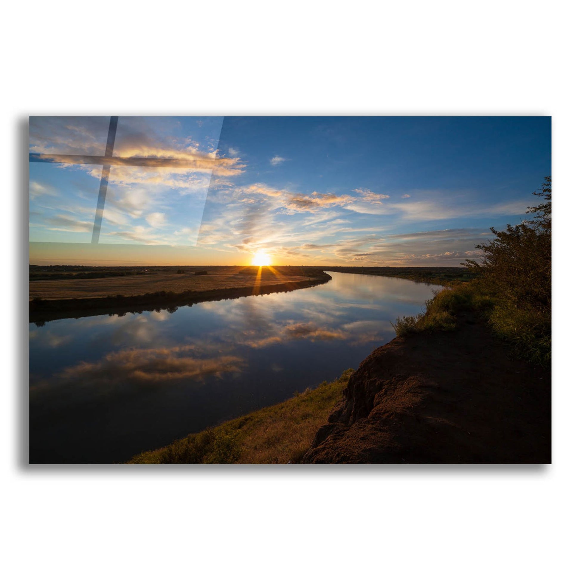 Epic Art 'River Sunset 1' by Joe Reimer Photography, Acrylic Glass Wall Art,16x12