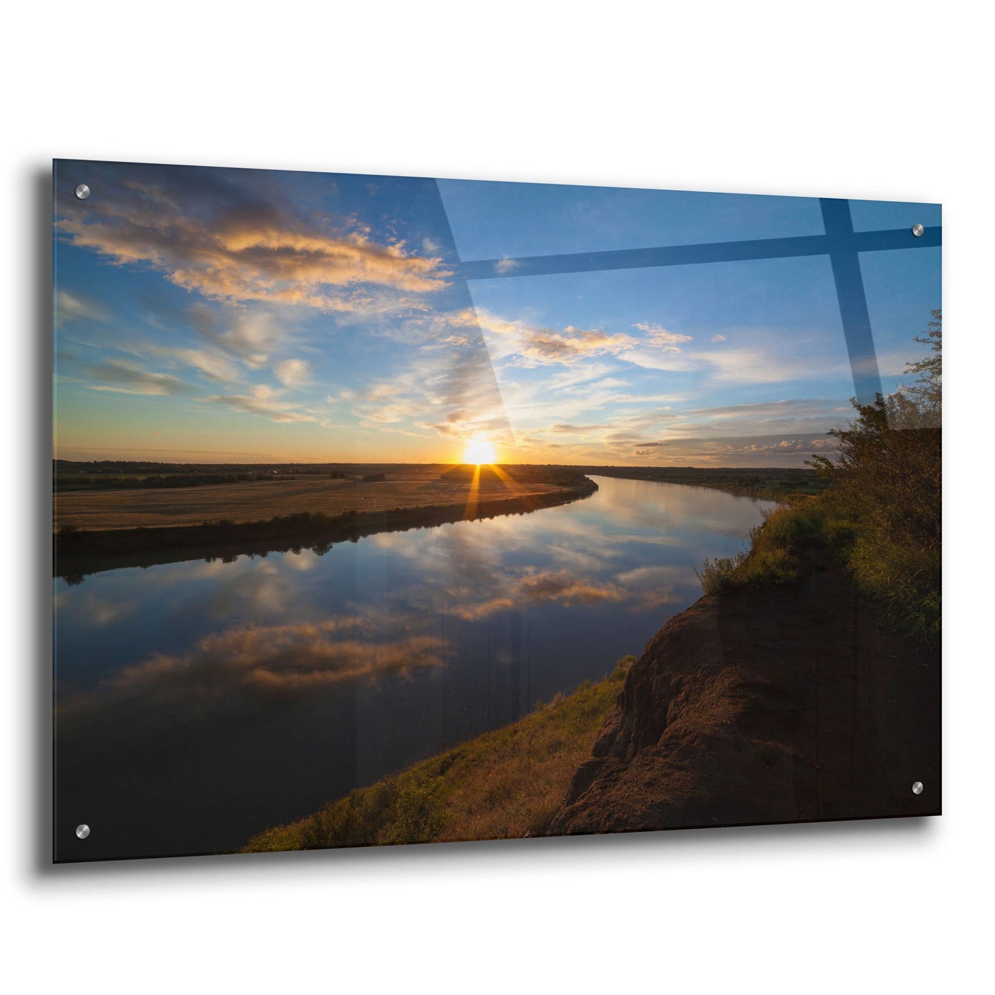 Epic Art 'River Sunset 1' by Joe Reimer Photography, Acrylic Glass Wall Art,36x24