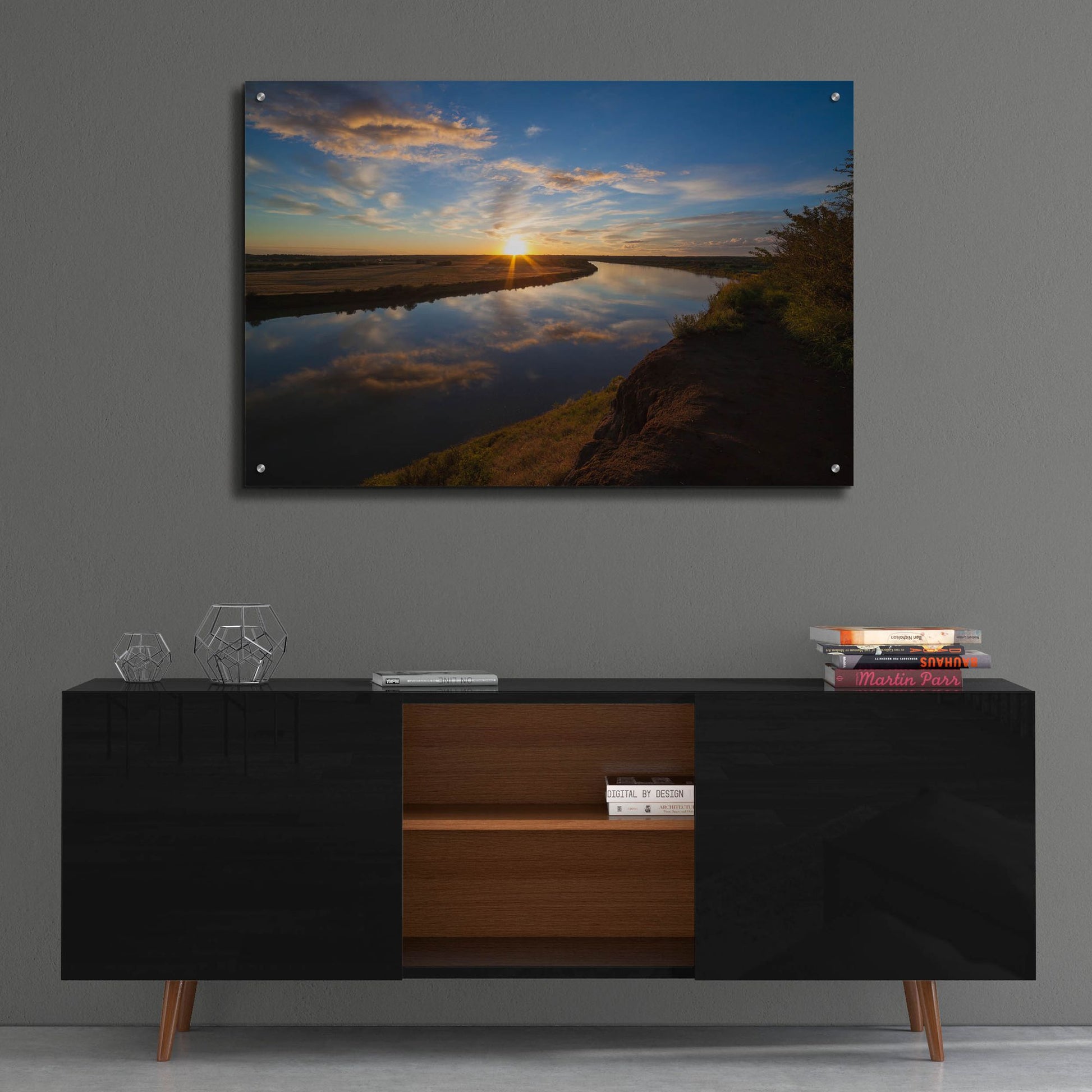 Epic Art 'River Sunset 1' by Joe Reimer Photography, Acrylic Glass Wall Art,36x24