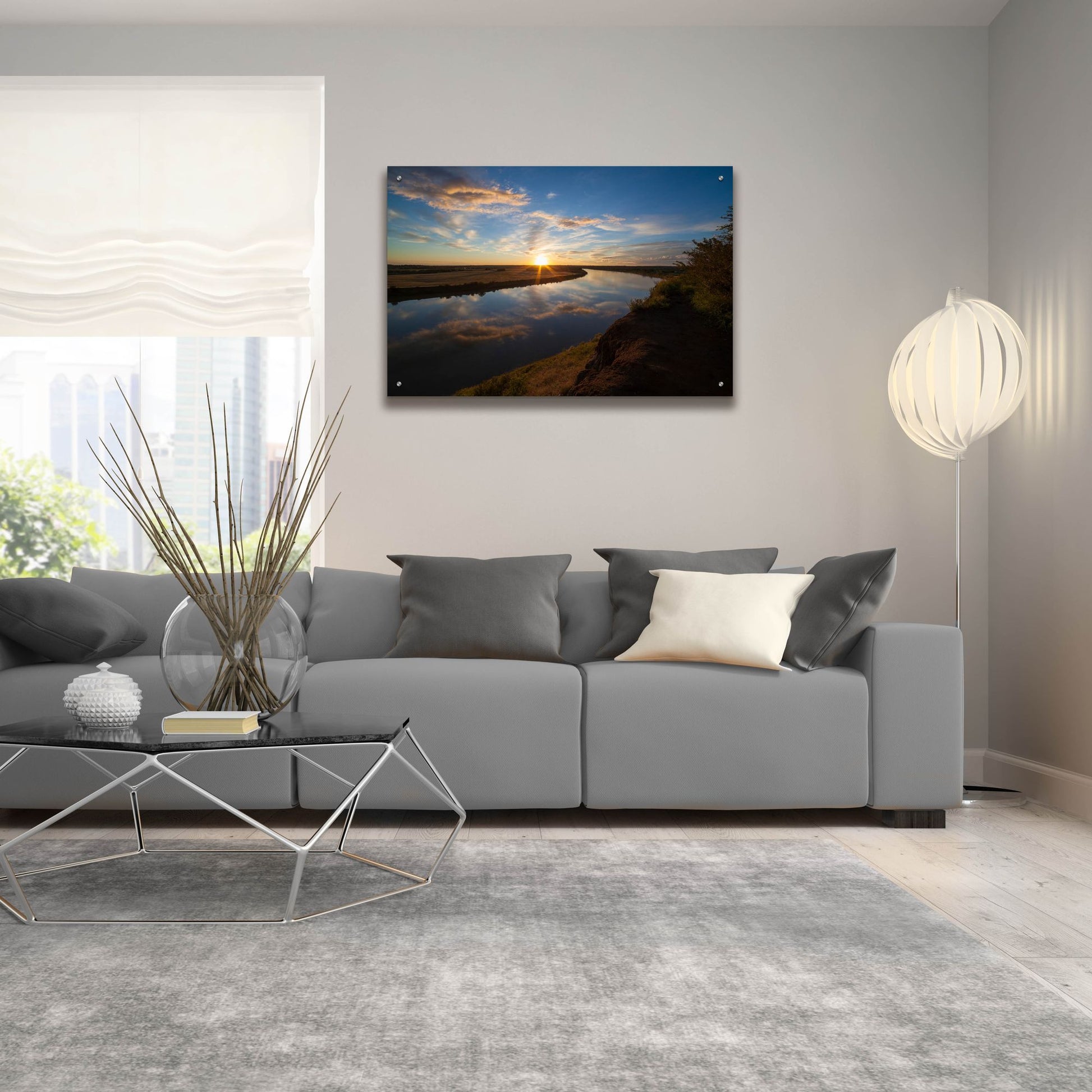 Epic Art 'River Sunset 1' by Joe Reimer Photography, Acrylic Glass Wall Art,36x24