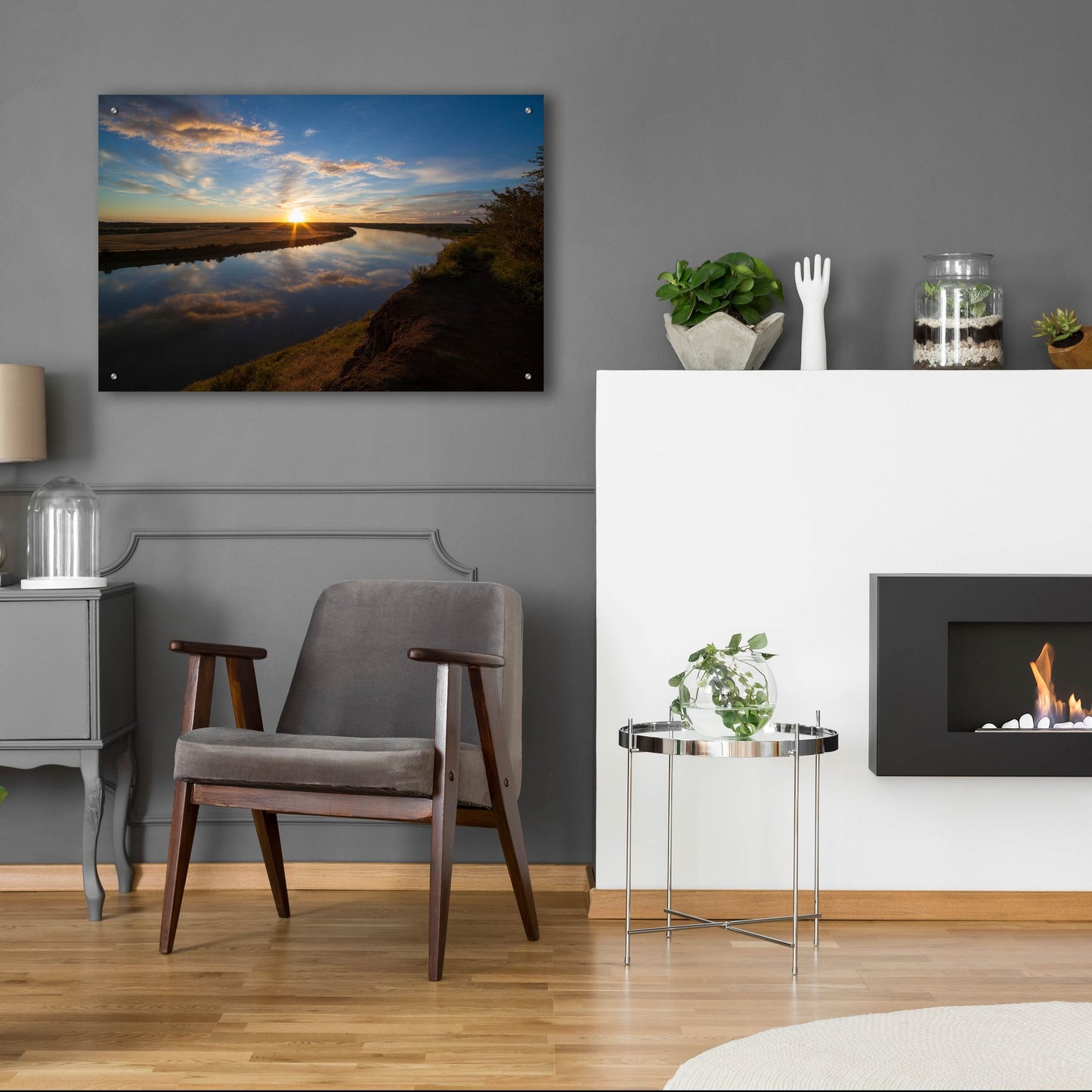 Epic Art 'River Sunset 1' by Joe Reimer Photography, Acrylic Glass Wall Art,36x24