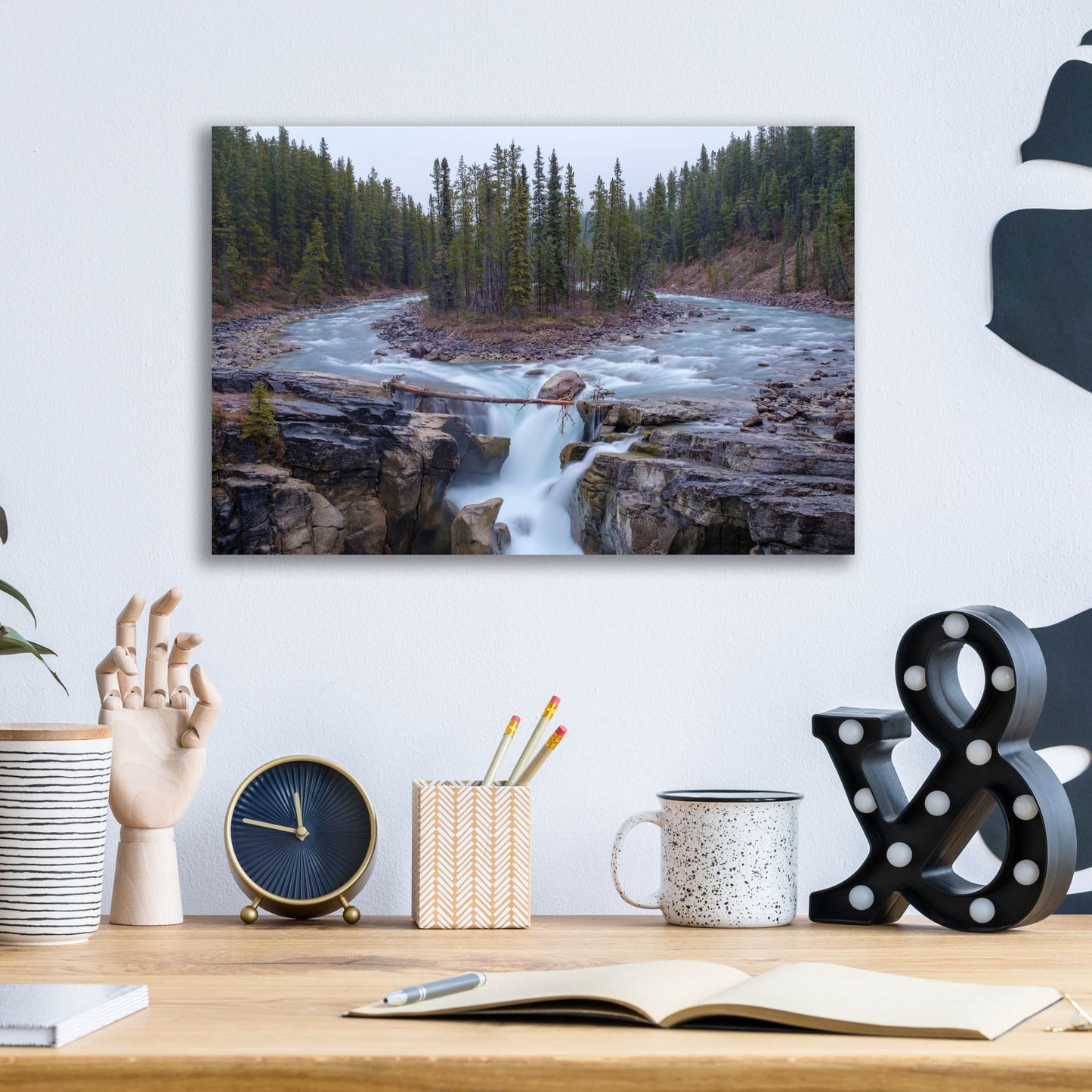 Epic Art 'Sunwapta Falls 1' by Joe Reimer Photography, Acrylic Glass Wall Art,16x12