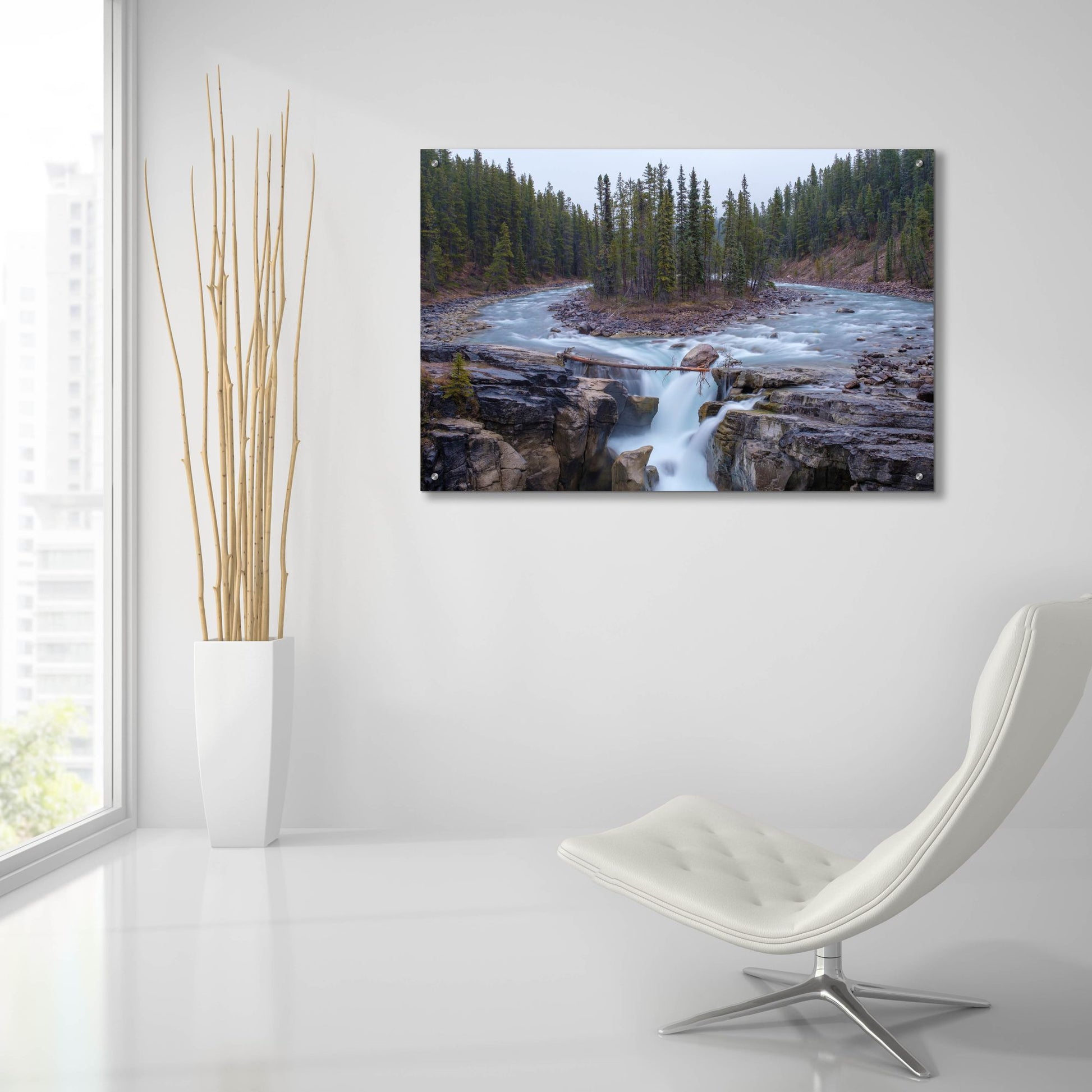 Epic Art 'Sunwapta Falls 1' by Joe Reimer Photography, Acrylic Glass Wall Art,36x24