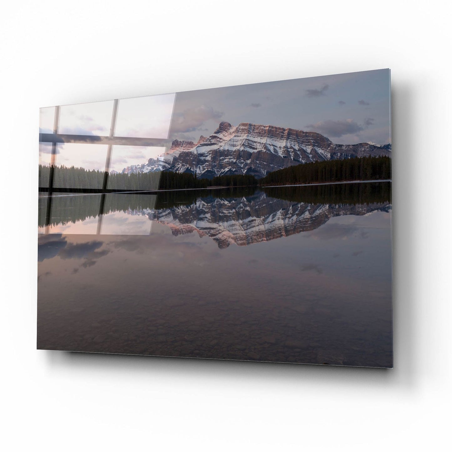 Epic Art 'Two Jack Lake 1' by Joe Reimer Photography, Acrylic Glass Wall Art,16x12