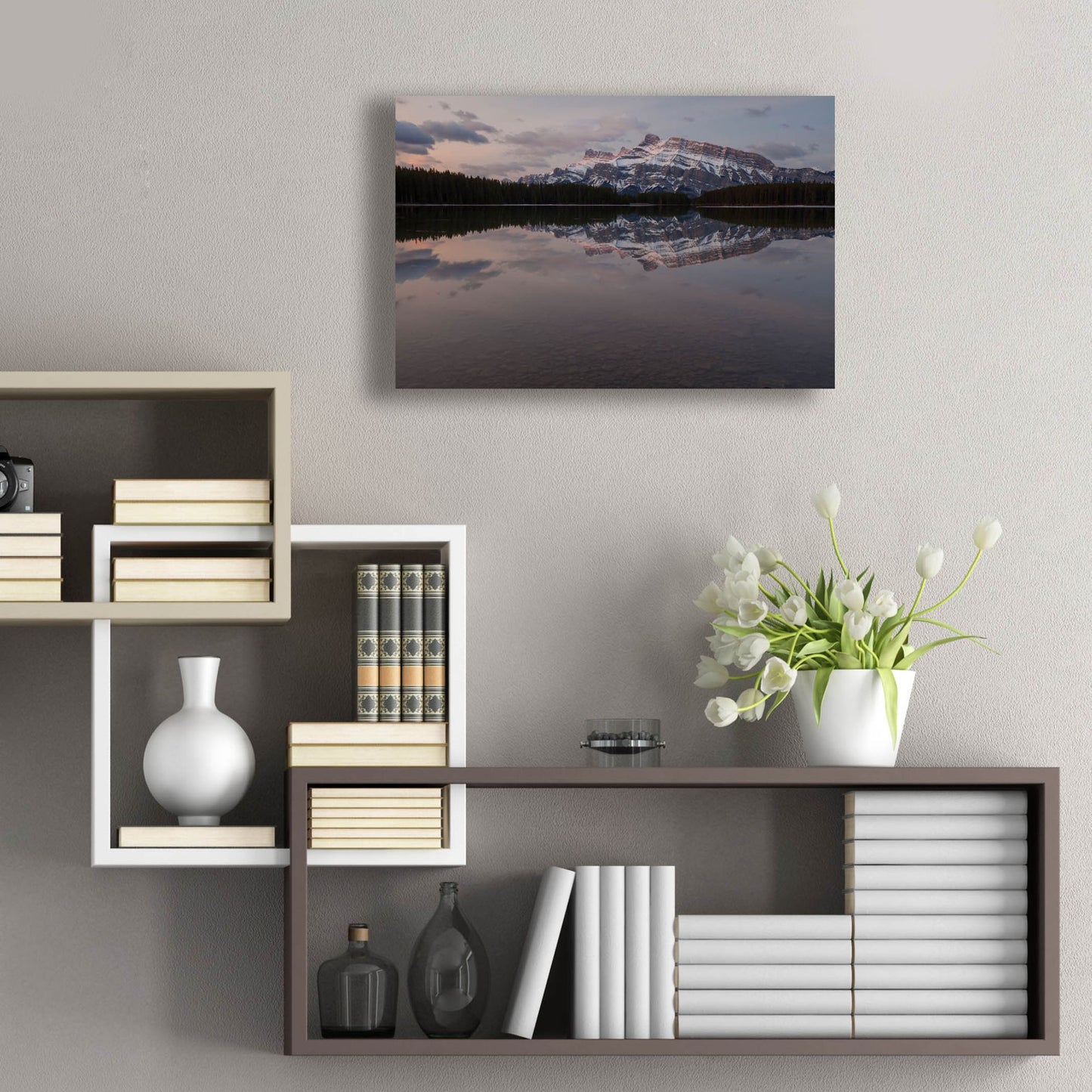 Epic Art 'Two Jack Lake 1' by Joe Reimer Photography, Acrylic Glass Wall Art,24x16