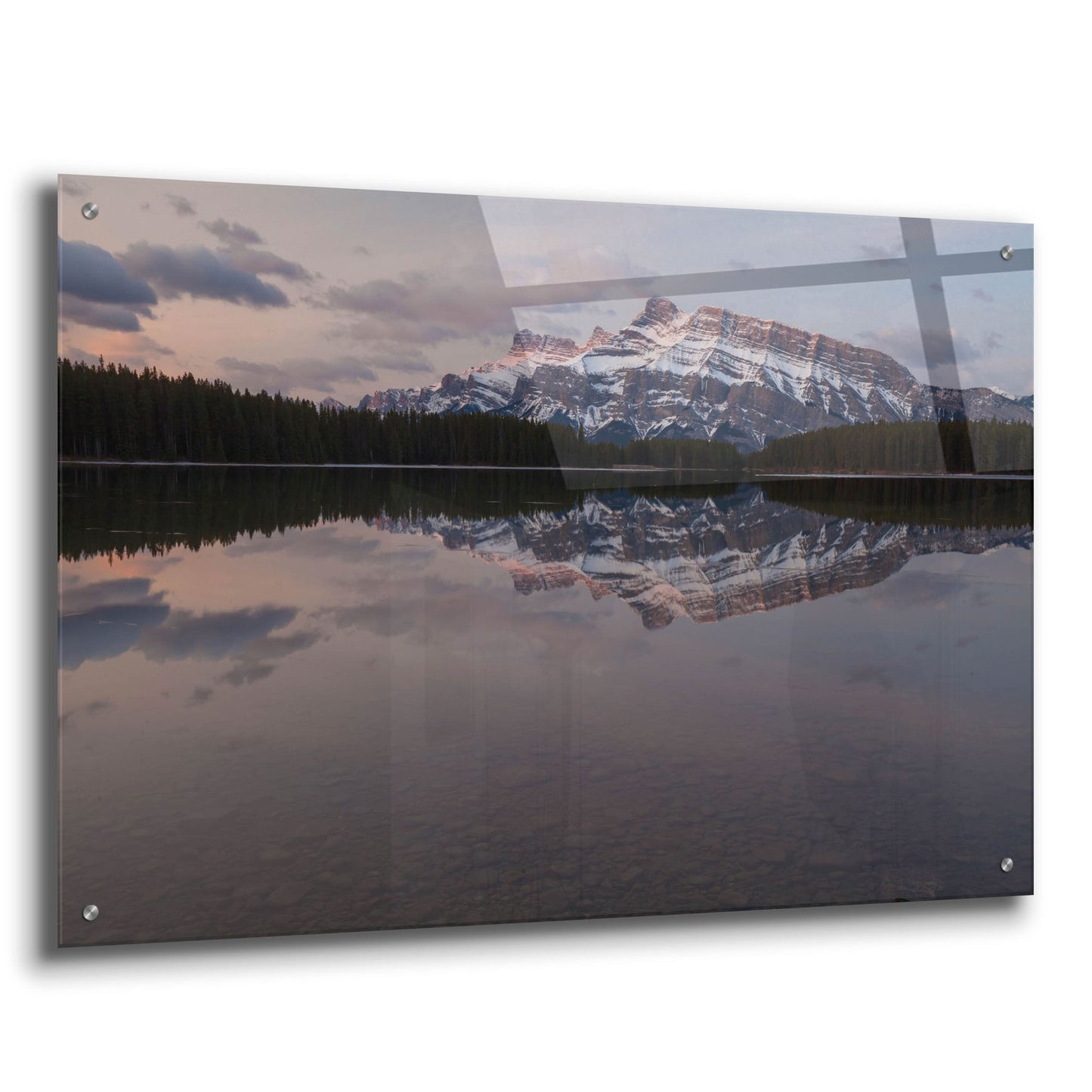 Epic Art 'Two Jack Lake 1' by Joe Reimer Photography, Acrylic Glass Wall Art,36x24