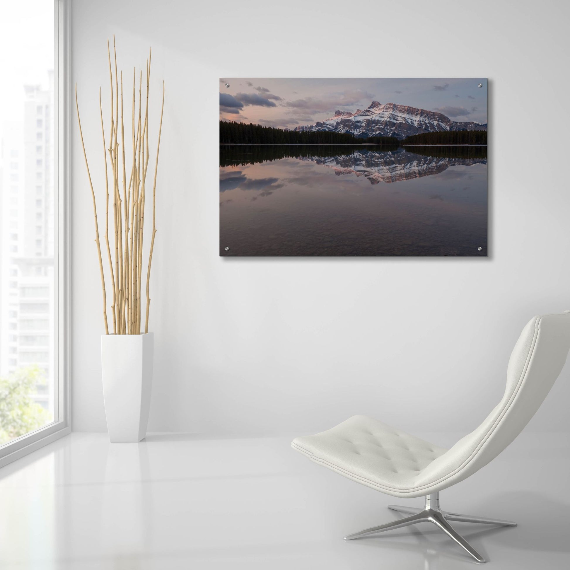 Epic Art 'Two Jack Lake 1' by Joe Reimer Photography, Acrylic Glass Wall Art,36x24