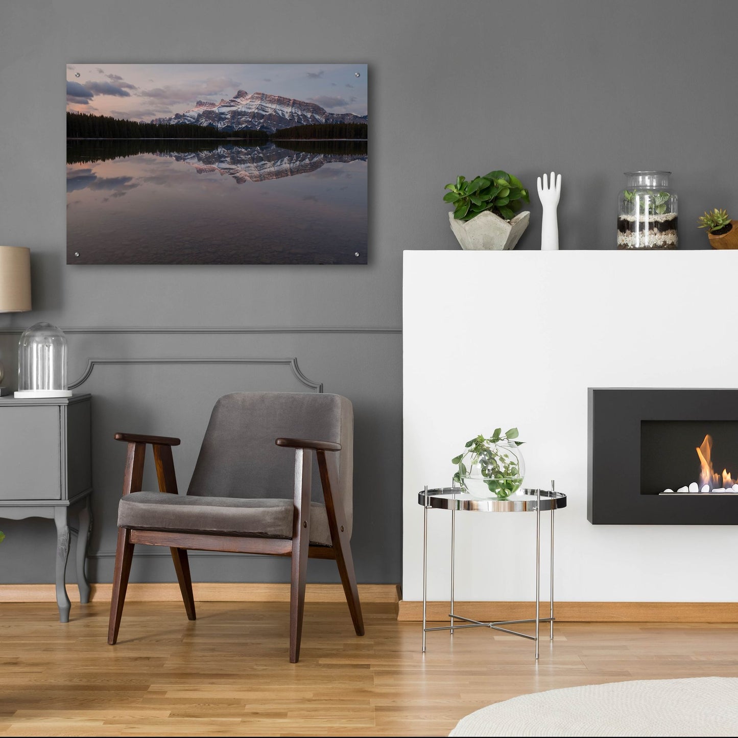 Epic Art 'Two Jack Lake 1' by Joe Reimer Photography, Acrylic Glass Wall Art,36x24