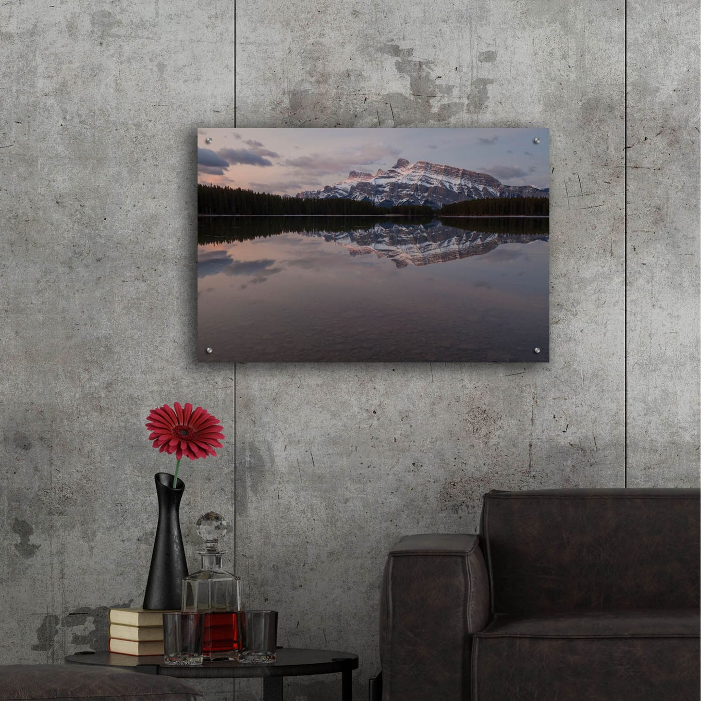 Epic Art 'Two Jack Lake 1' by Joe Reimer Photography, Acrylic Glass Wall Art,36x24