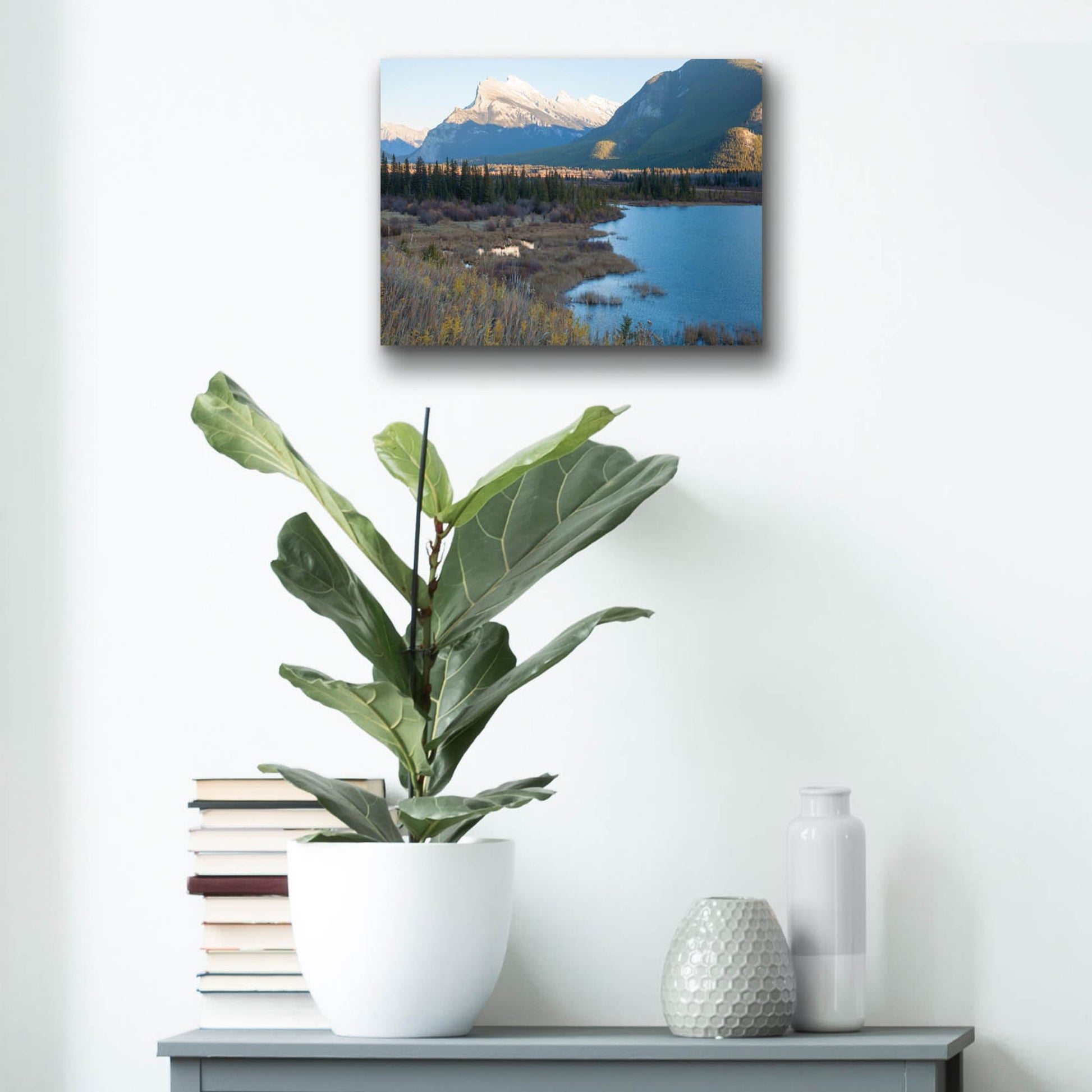 Epic Art 'Vermillion Lakes 1' by Joe Reimer Photography, Acrylic Glass Wall Art,16x12