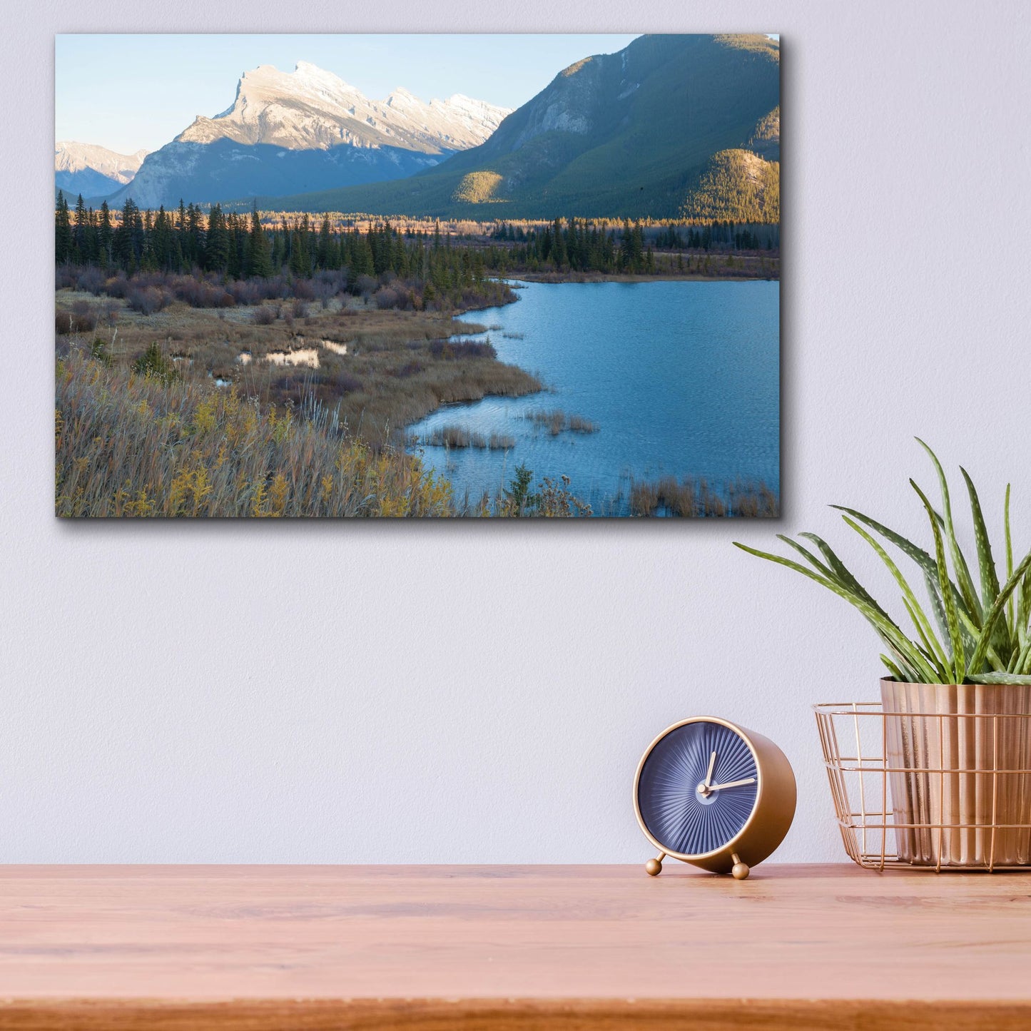 Epic Art 'Vermillion Lakes 1' by Joe Reimer Photography, Acrylic Glass Wall Art,16x12