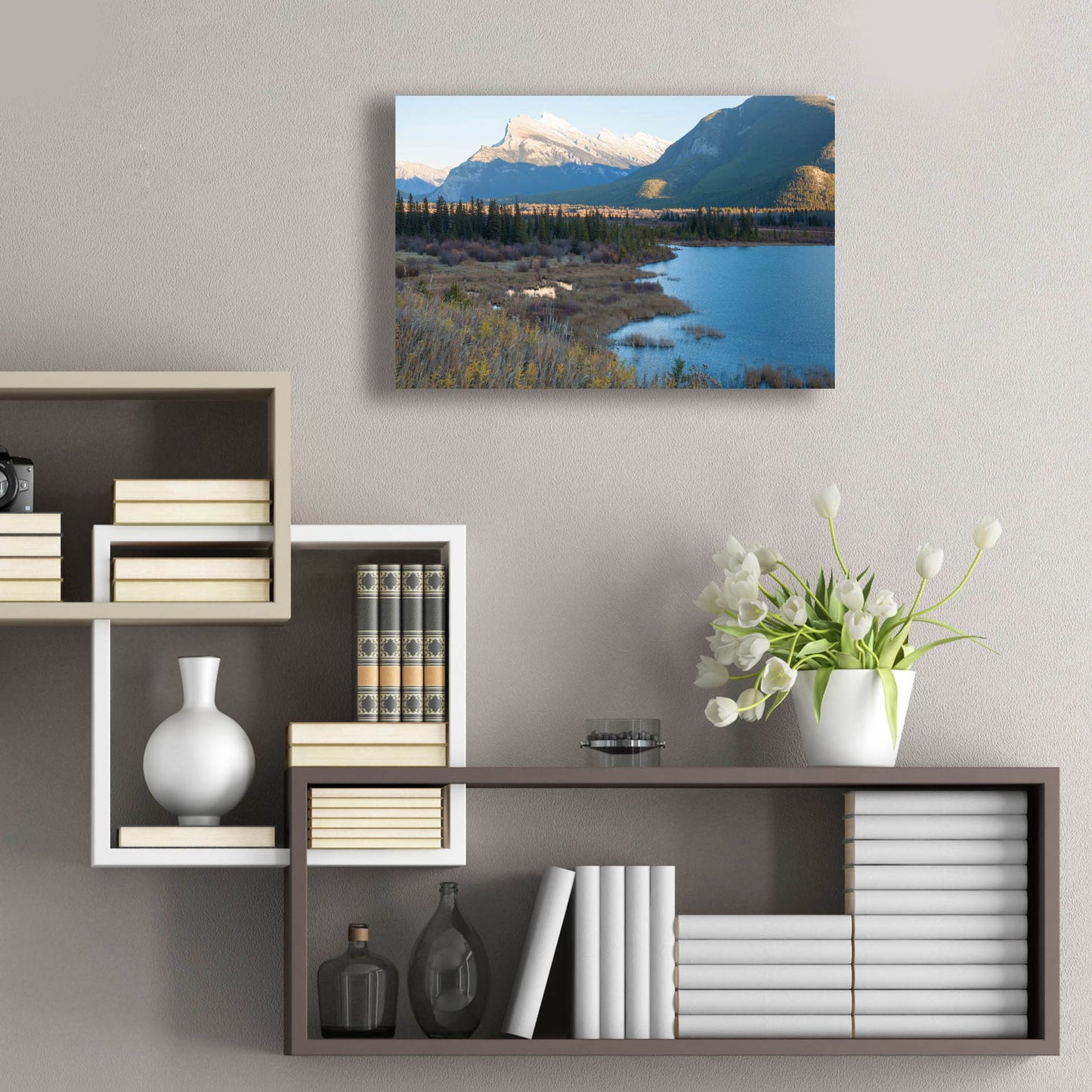 Epic Art 'Vermillion Lakes 1' by Joe Reimer Photography, Acrylic Glass Wall Art,24x16