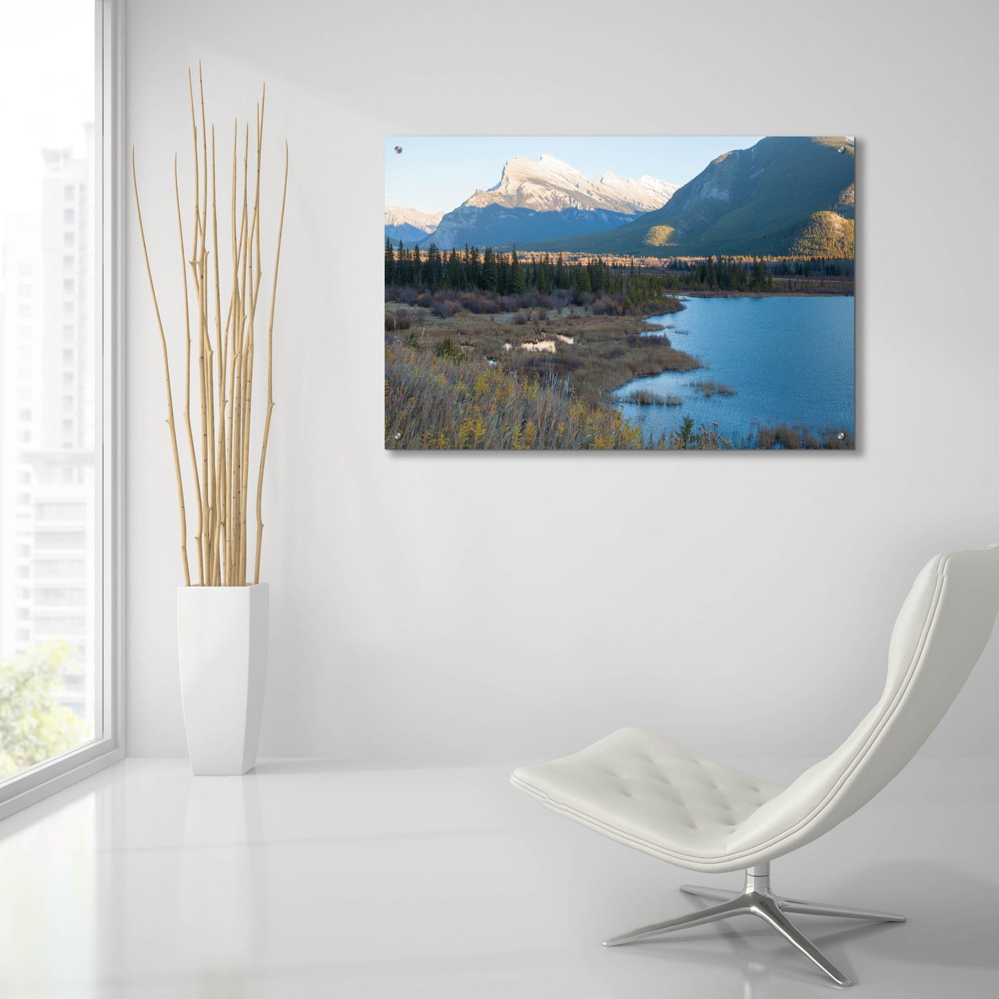 Epic Art 'Vermillion Lakes 1' by Joe Reimer Photography, Acrylic Glass Wall Art,36x24