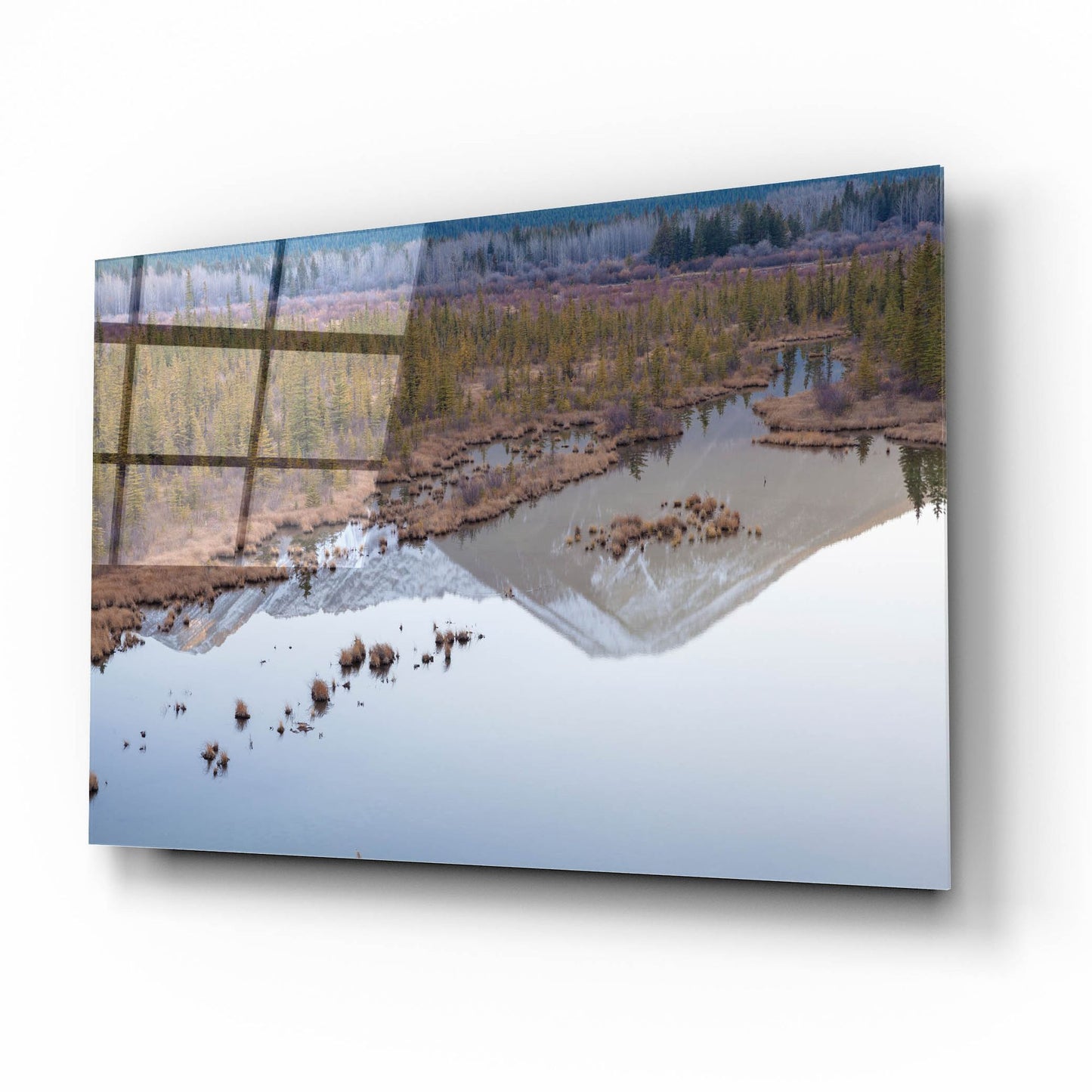 Epic Art 'Vermillion Lakes 2' by Joe Reimer Photography, Acrylic Glass Wall Art,16x12