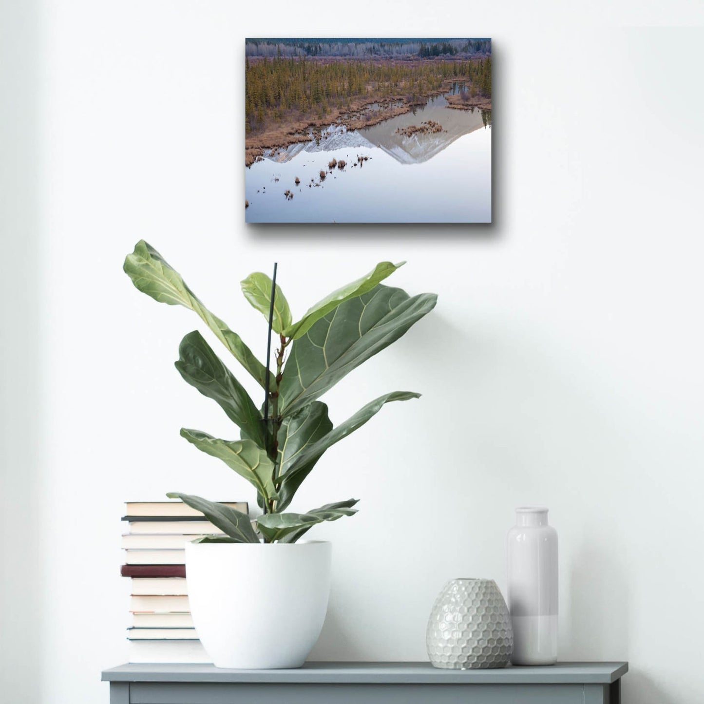 Epic Art 'Vermillion Lakes 2' by Joe Reimer Photography, Acrylic Glass Wall Art,16x12