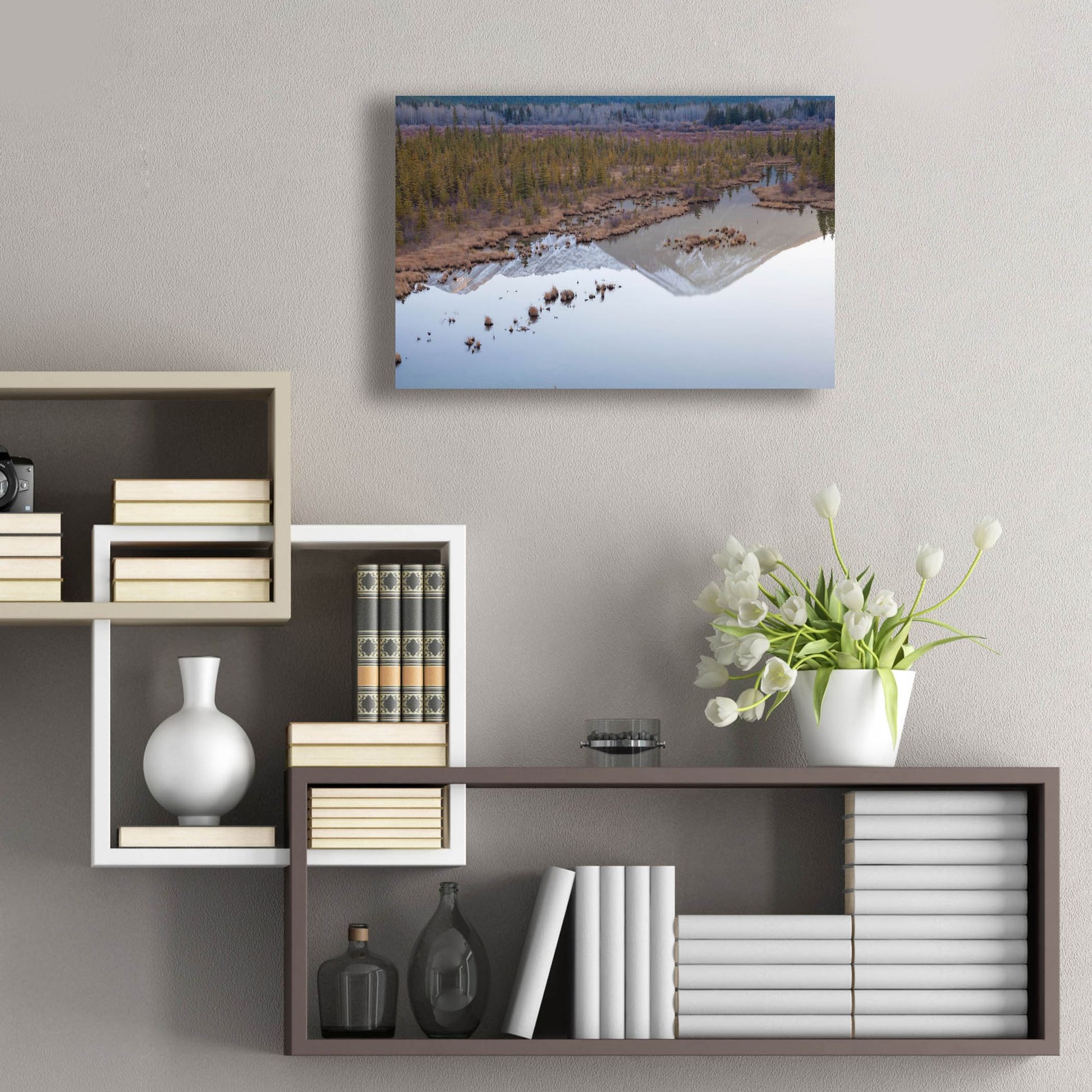 Epic Art 'Vermillion Lakes 2' by Joe Reimer Photography, Acrylic Glass Wall Art,24x16