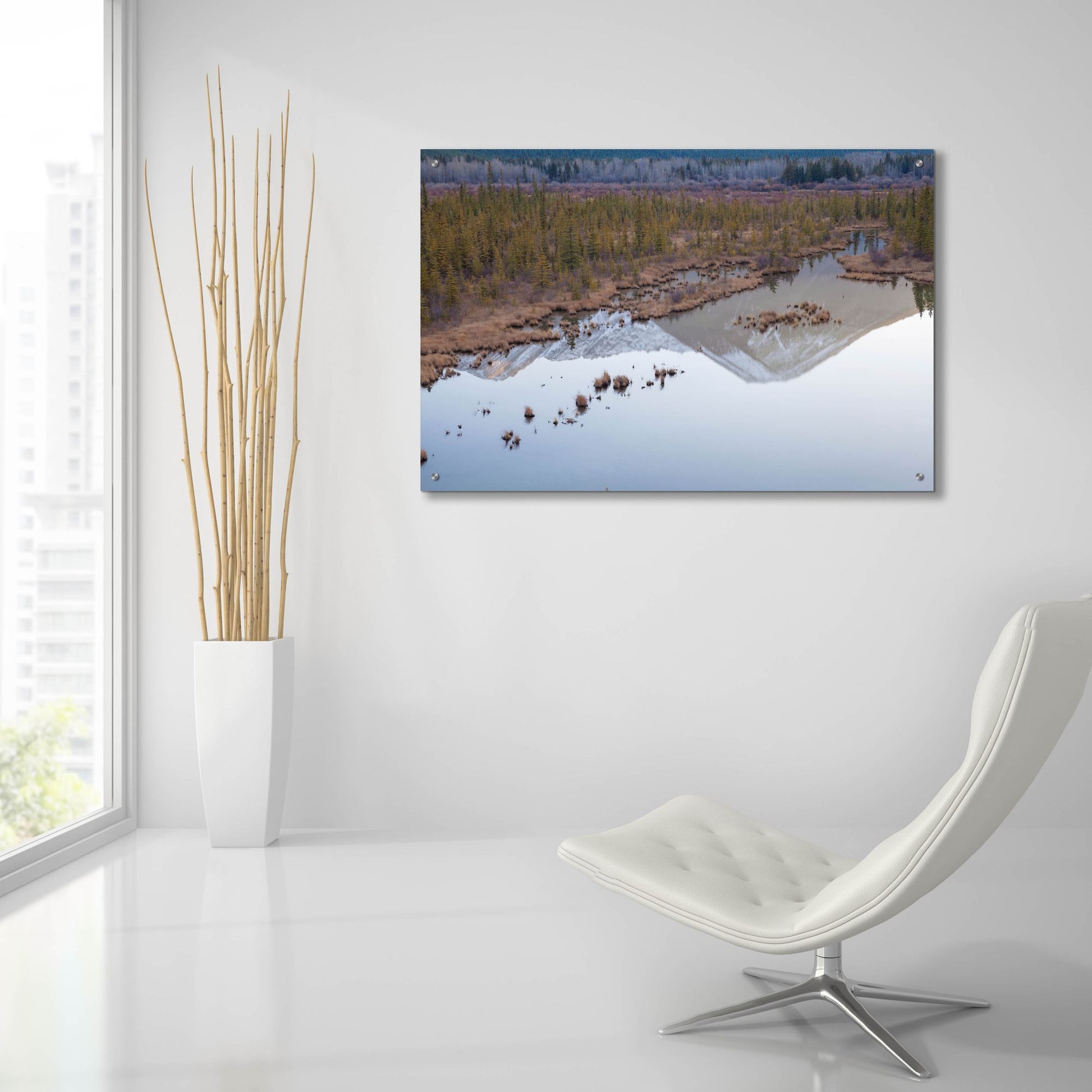 Epic Art 'Vermillion Lakes 2' by Joe Reimer Photography, Acrylic Glass Wall Art,36x24