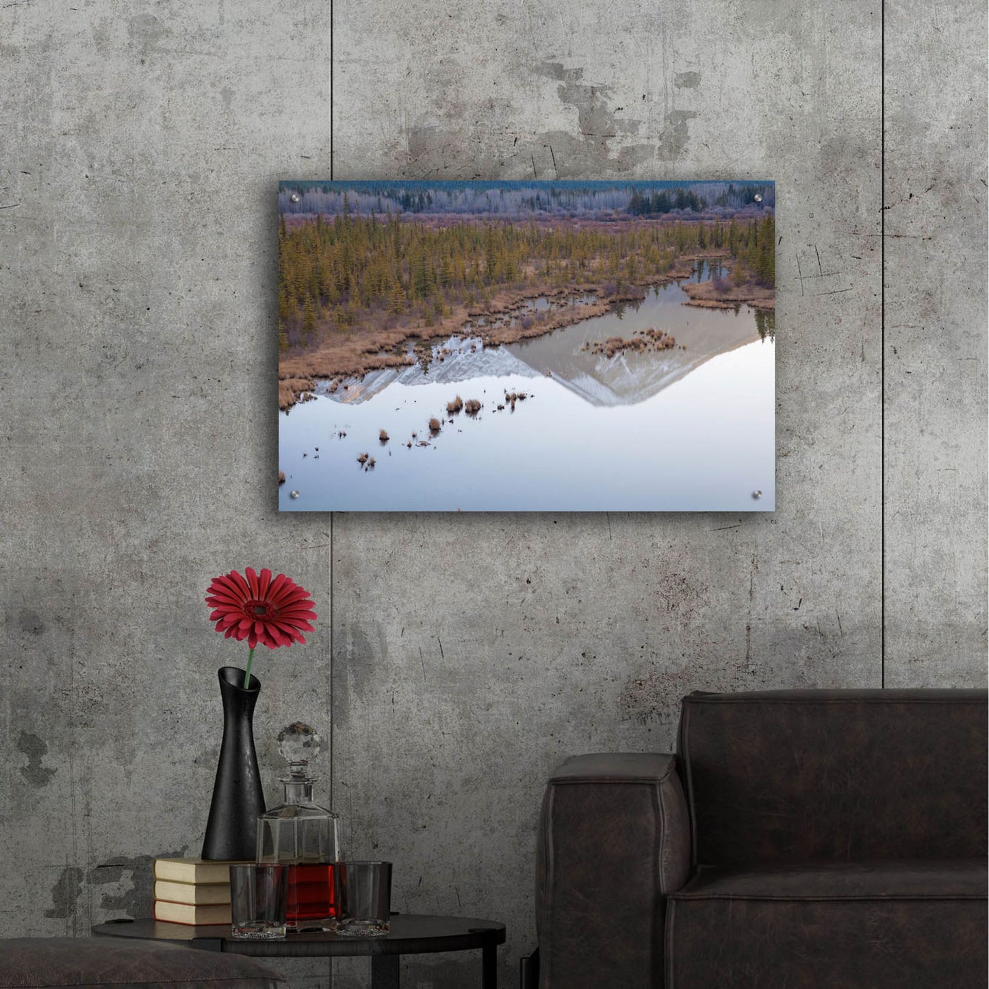 Epic Art 'Vermillion Lakes 2' by Joe Reimer Photography, Acrylic Glass Wall Art,36x24