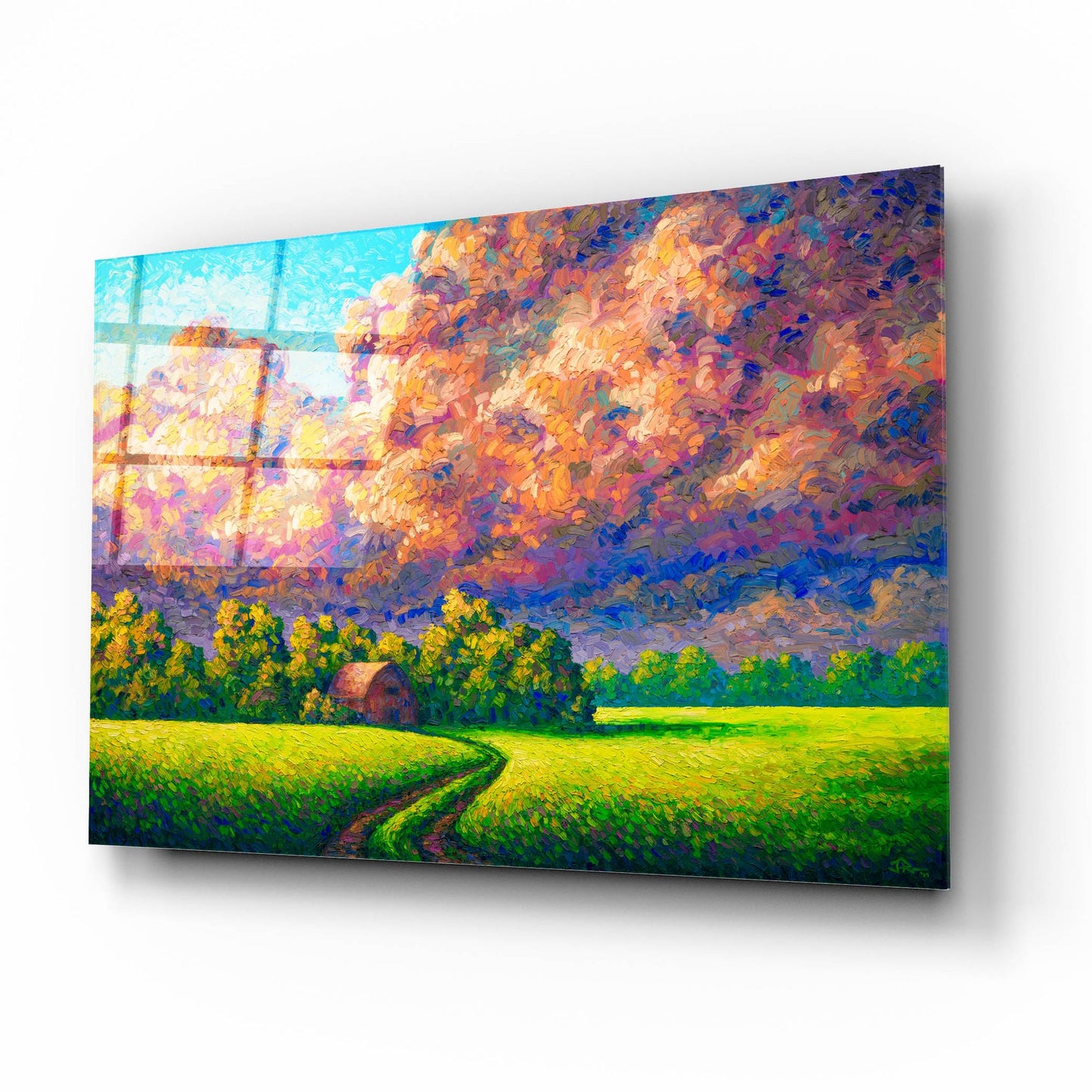 Epic Art 'August Storm' by Joe Reimer, Acrylic Glass Wall Art,16x12