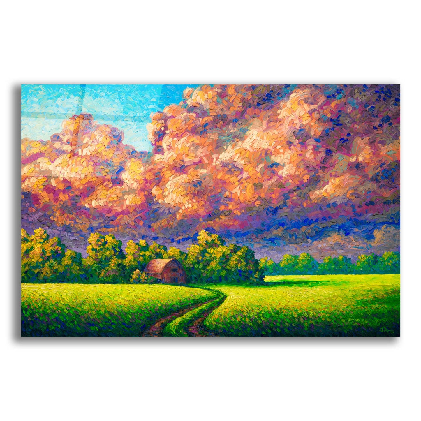 Epic Art 'August Storm' by Joe Reimer, Acrylic Glass Wall Art,16x12