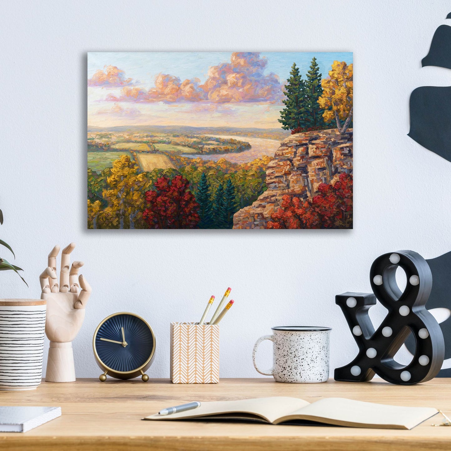 Epic Art 'Autumn At Gibraltar Rock' by Joe Reimer, Acrylic Glass Wall Art,16x12