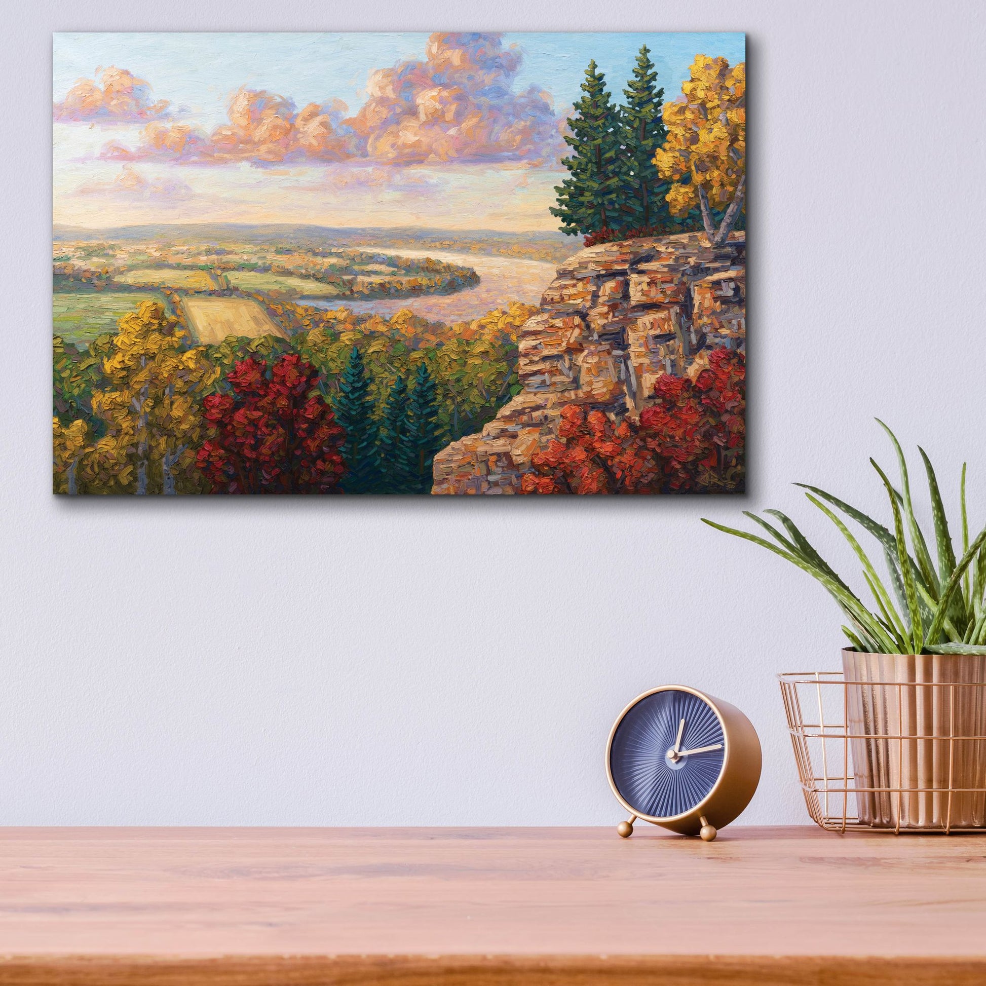 Epic Art 'Autumn At Gibraltar Rock' by Joe Reimer, Acrylic Glass Wall Art,16x12