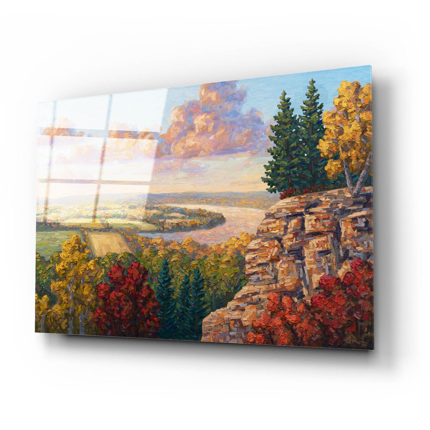 Epic Art 'Autumn At Gibraltar Rock' by Joe Reimer, Acrylic Glass Wall Art,24x16