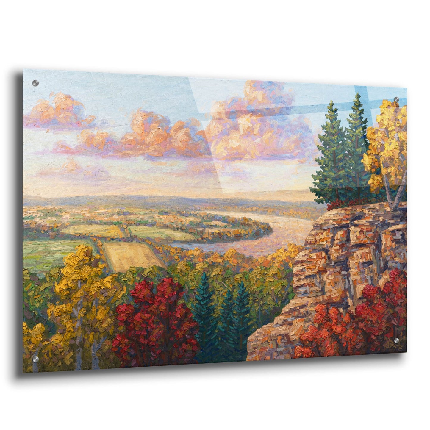 Epic Art 'Autumn At Gibraltar Rock' by Joe Reimer, Acrylic Glass Wall Art,36x24