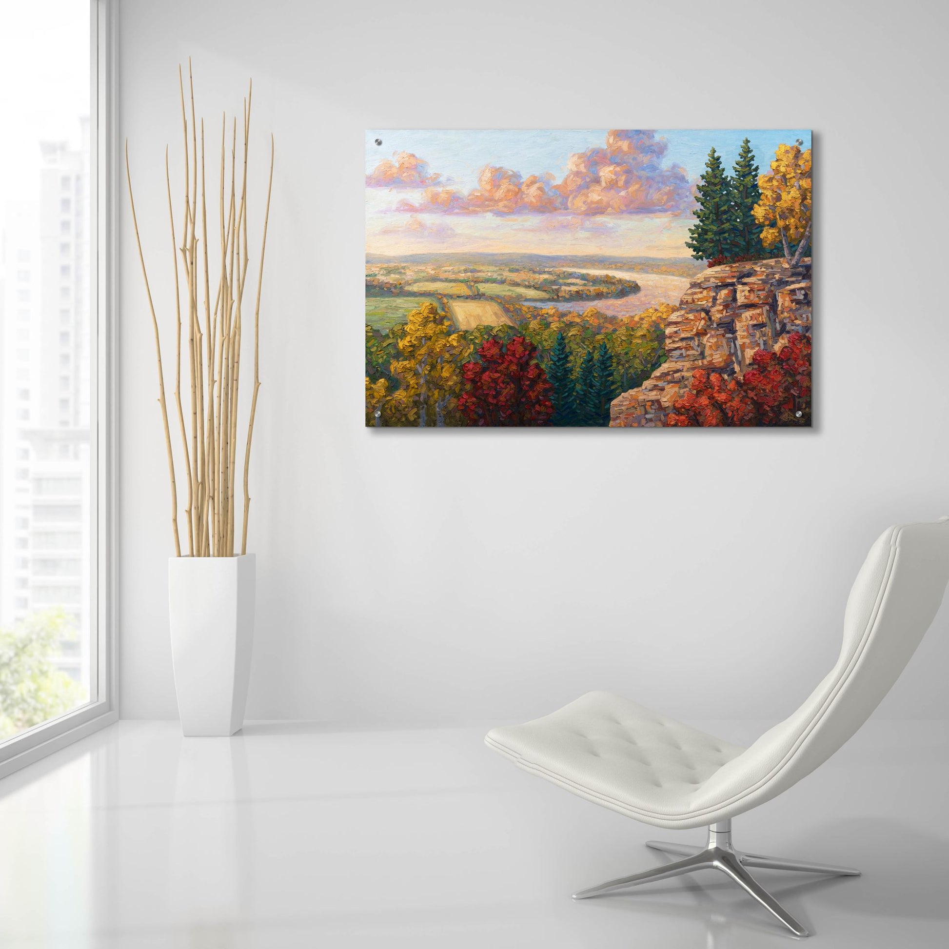 Epic Art 'Autumn At Gibraltar Rock' by Joe Reimer, Acrylic Glass Wall Art,36x24