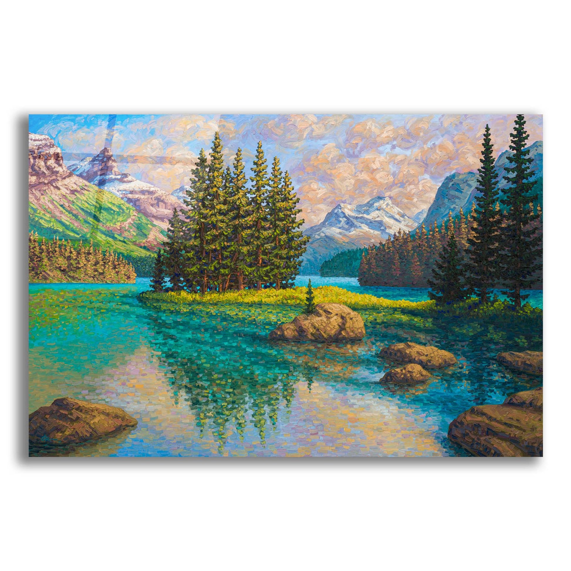 Epic Art 'Spirit Of Maligne' by Joe Reimer, Acrylic Glass Wall Art,16x12