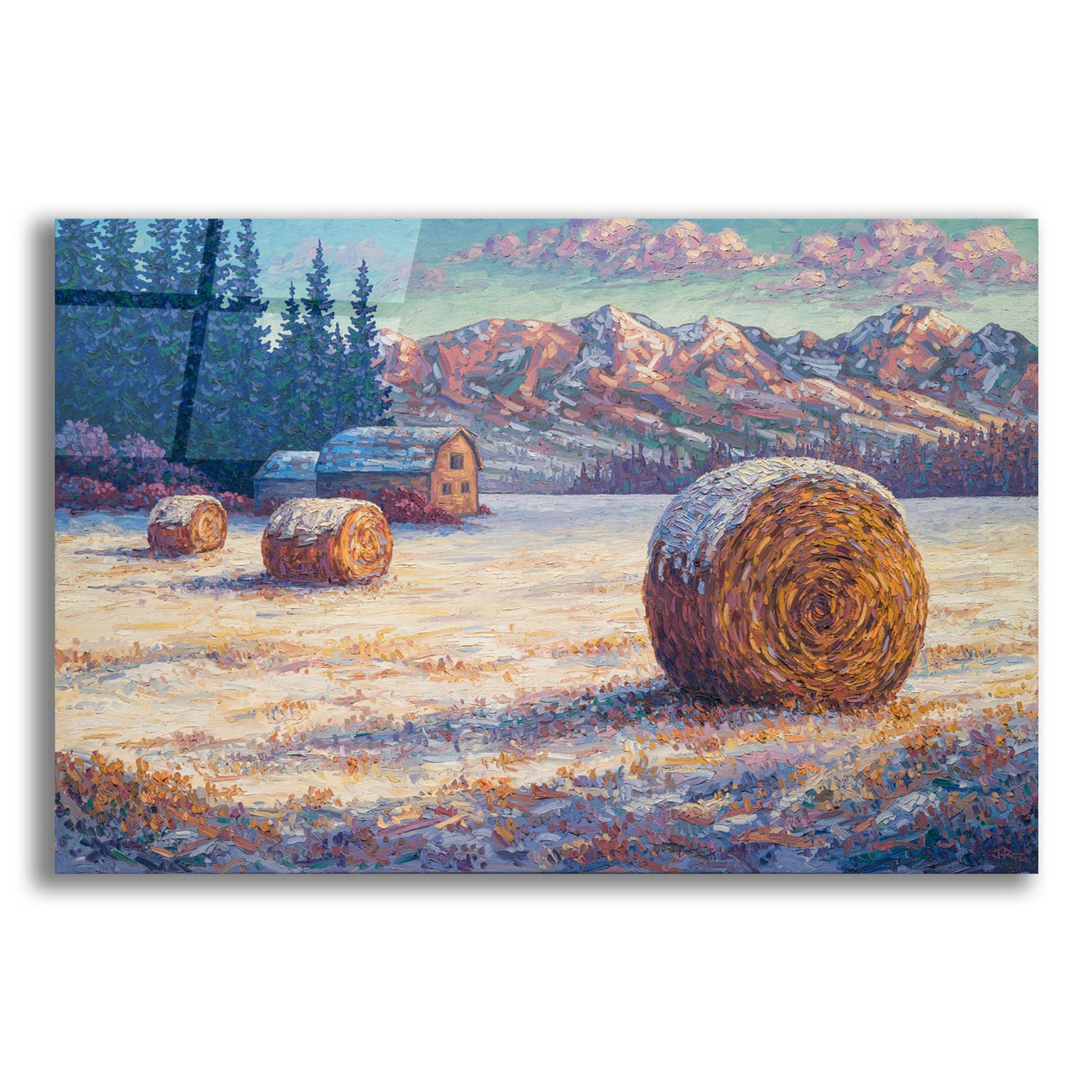 Epic Art 'Winter Morning In The Foothills' by Joe Reimer, Acrylic Glass Wall Art,24x16