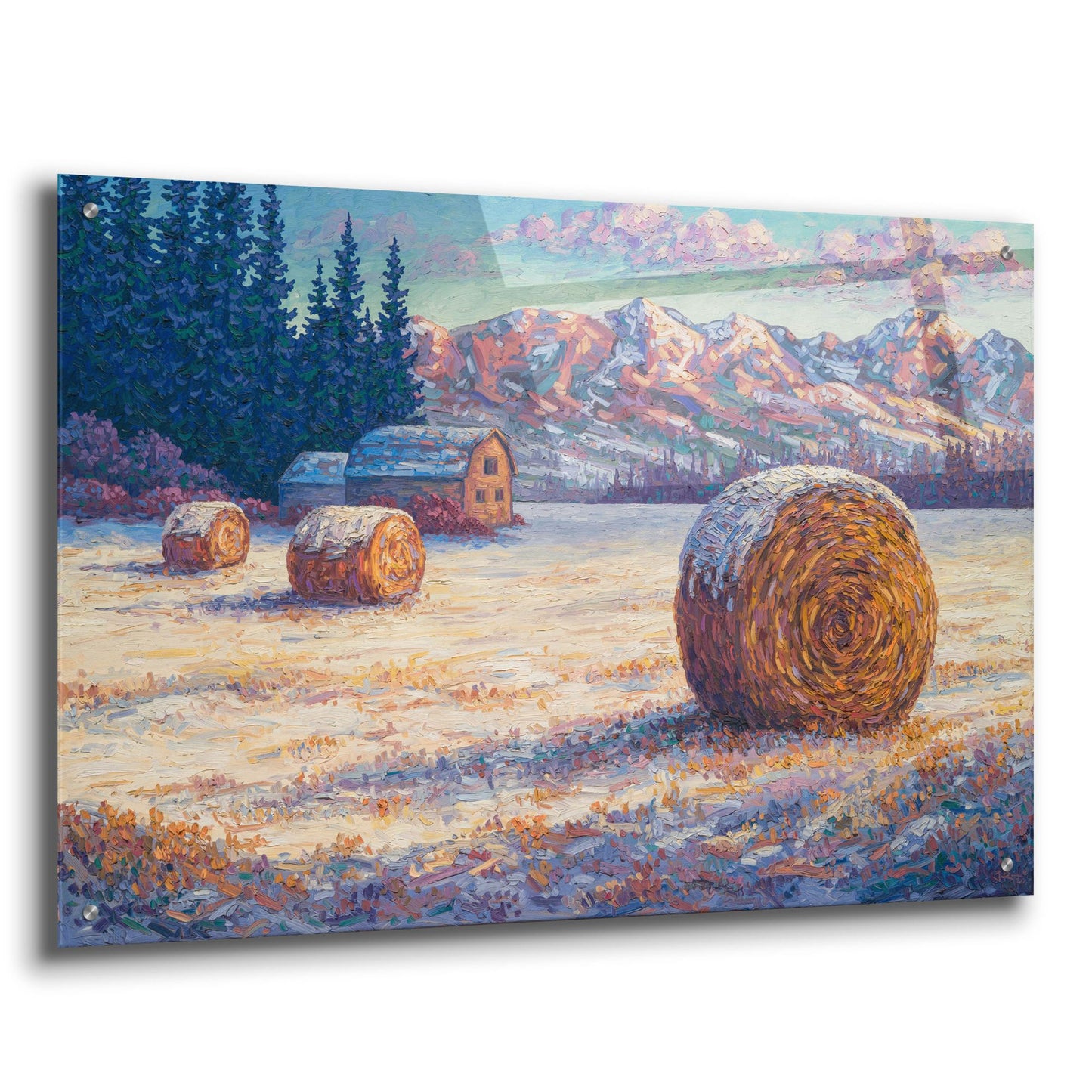 Epic Art 'Winter Morning In The Foothills' by Joe Reimer, Acrylic Glass Wall Art,36x24