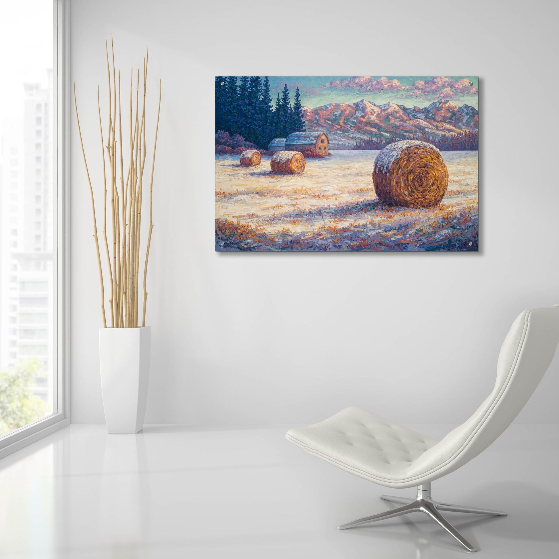 Epic Art 'Winter Morning In The Foothills' by Joe Reimer, Acrylic Glass Wall Art,36x24