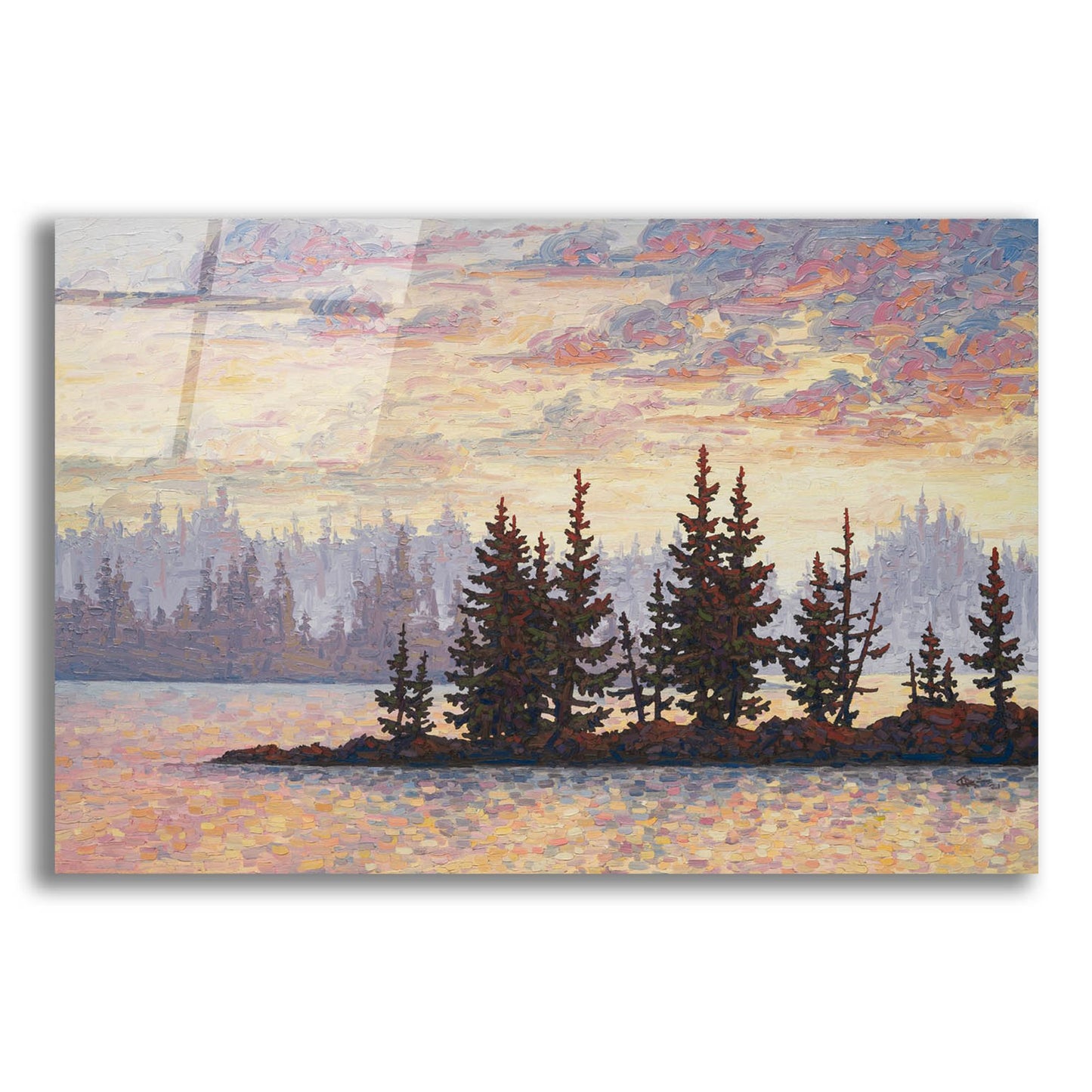 Epic Art 'Golden Elk Island' by Joe Reimer, Acrylic Glass Wall Art,16x12